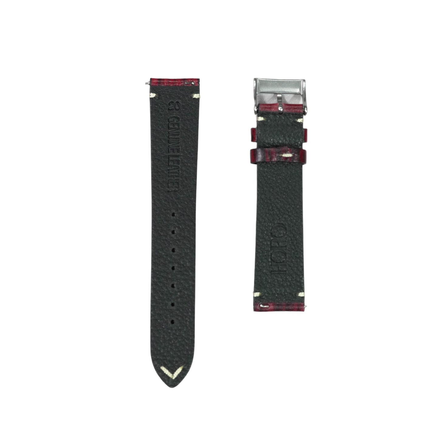 276c - Calf leather strap Red