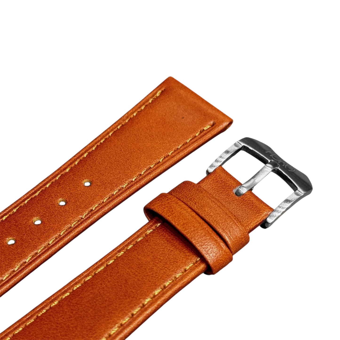 908 - Golden brown Flat calf strap