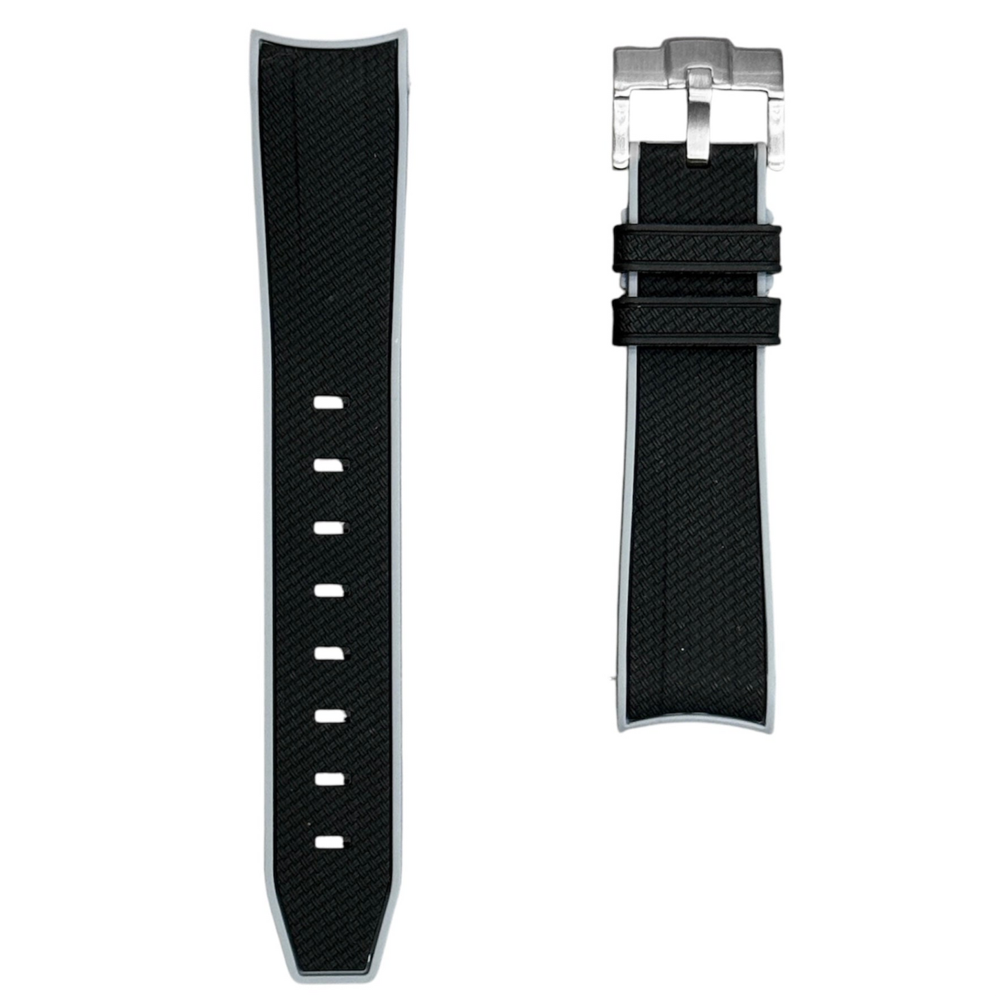 61M - Black/Grey Rubber strap