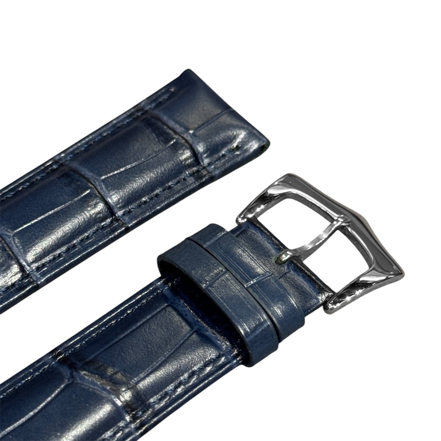 8A - Navy blue Genuine Leather strap