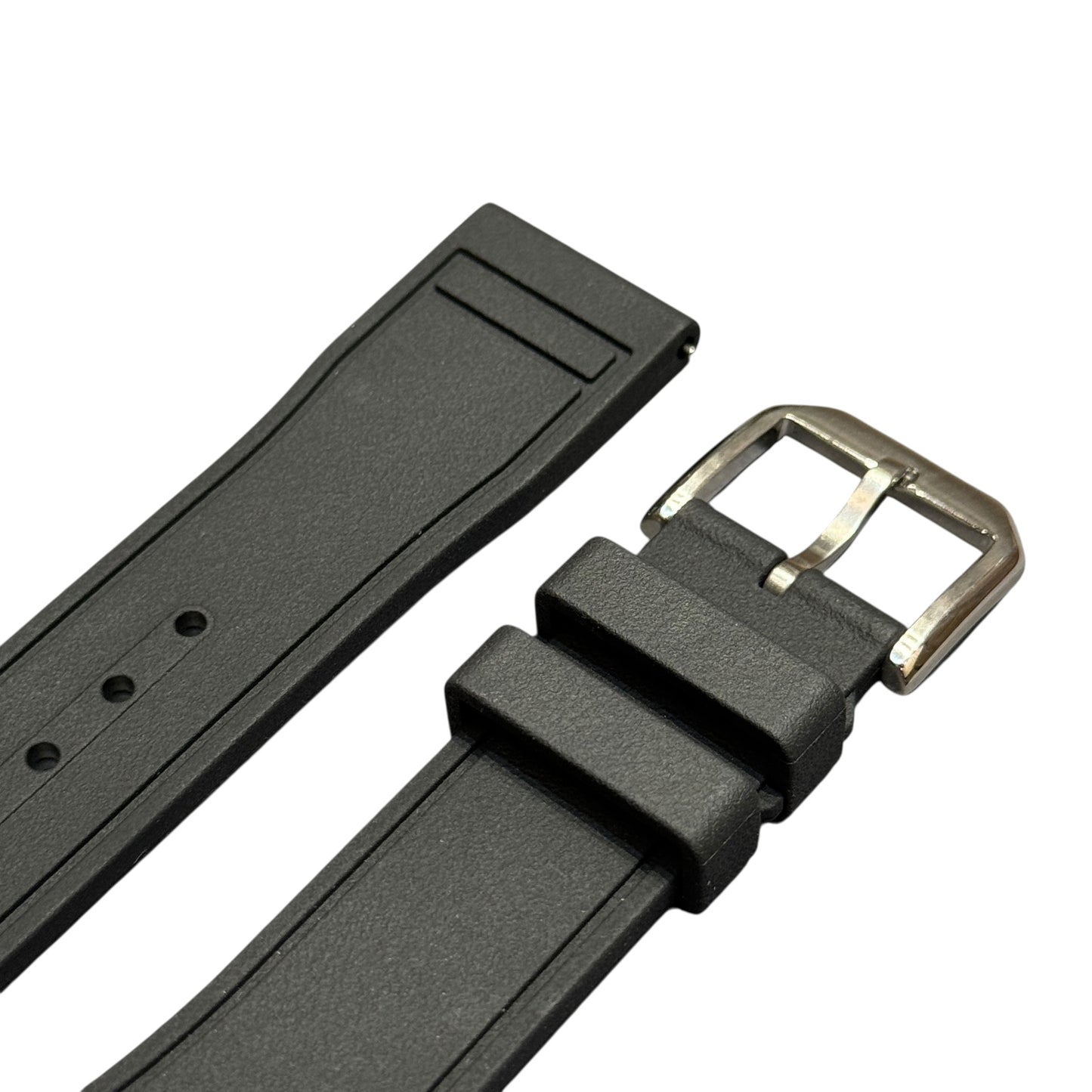 607 - Black FKM Rubber strap