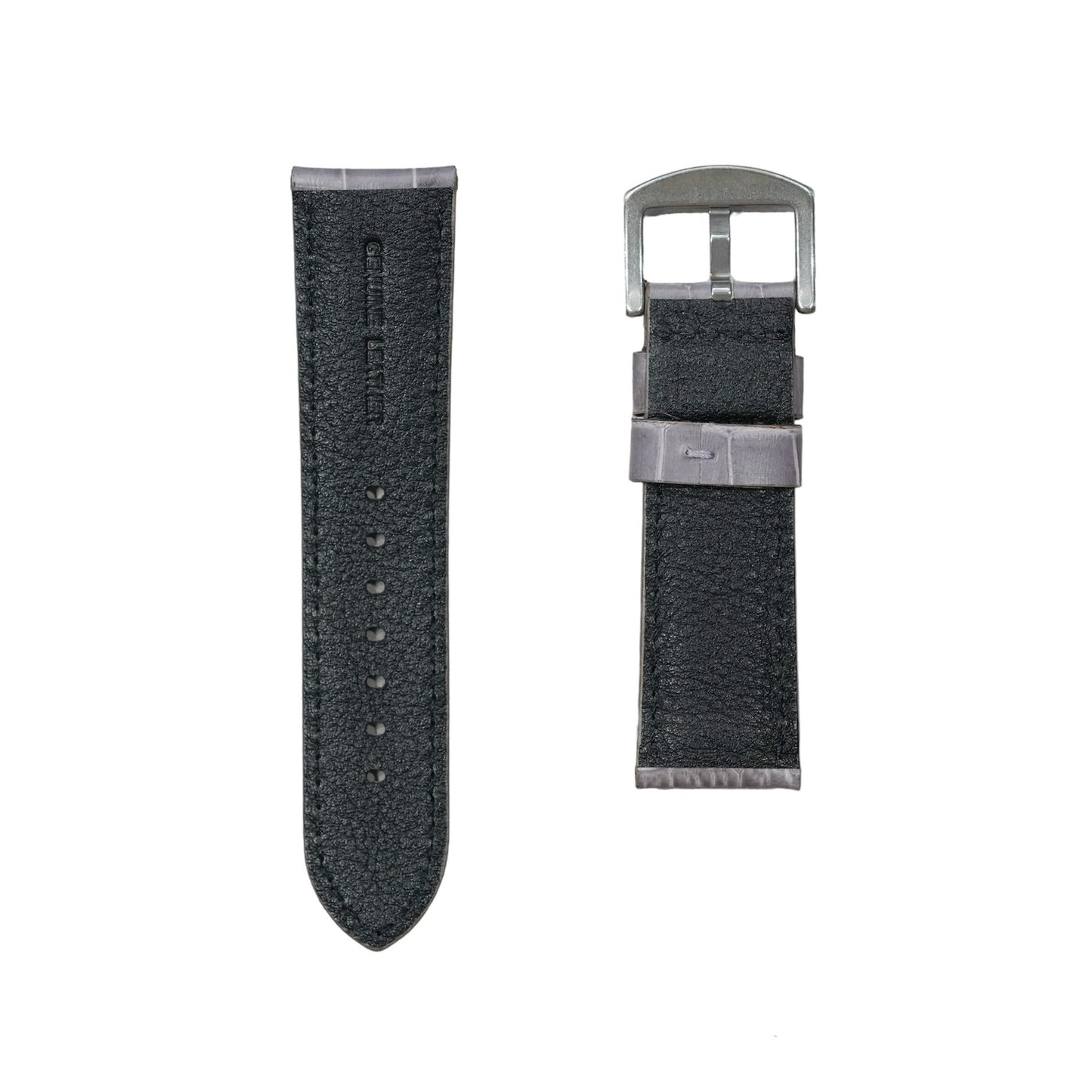 4A - Cold grey Genuine leather strap
