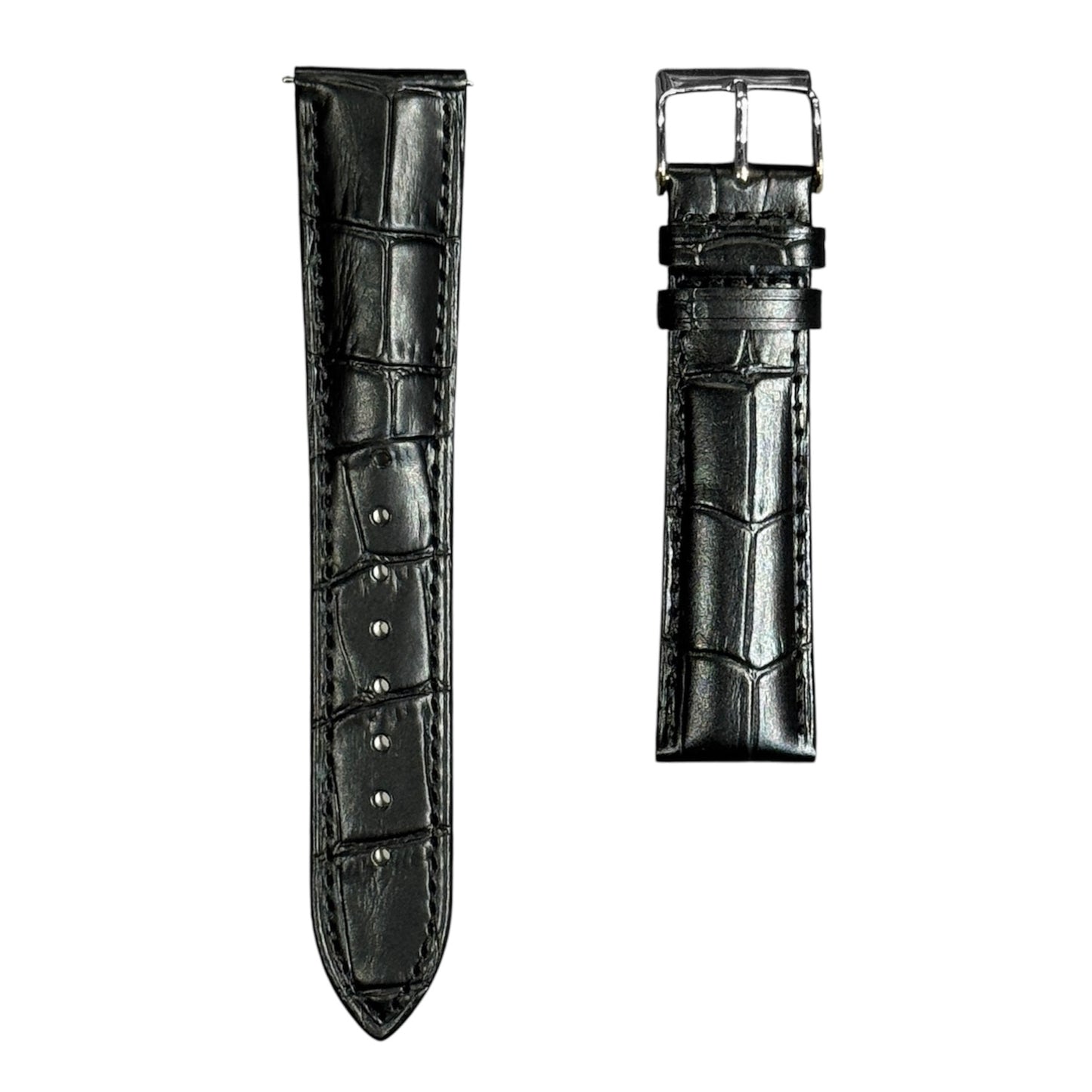 7A - Black Genuine leather strap