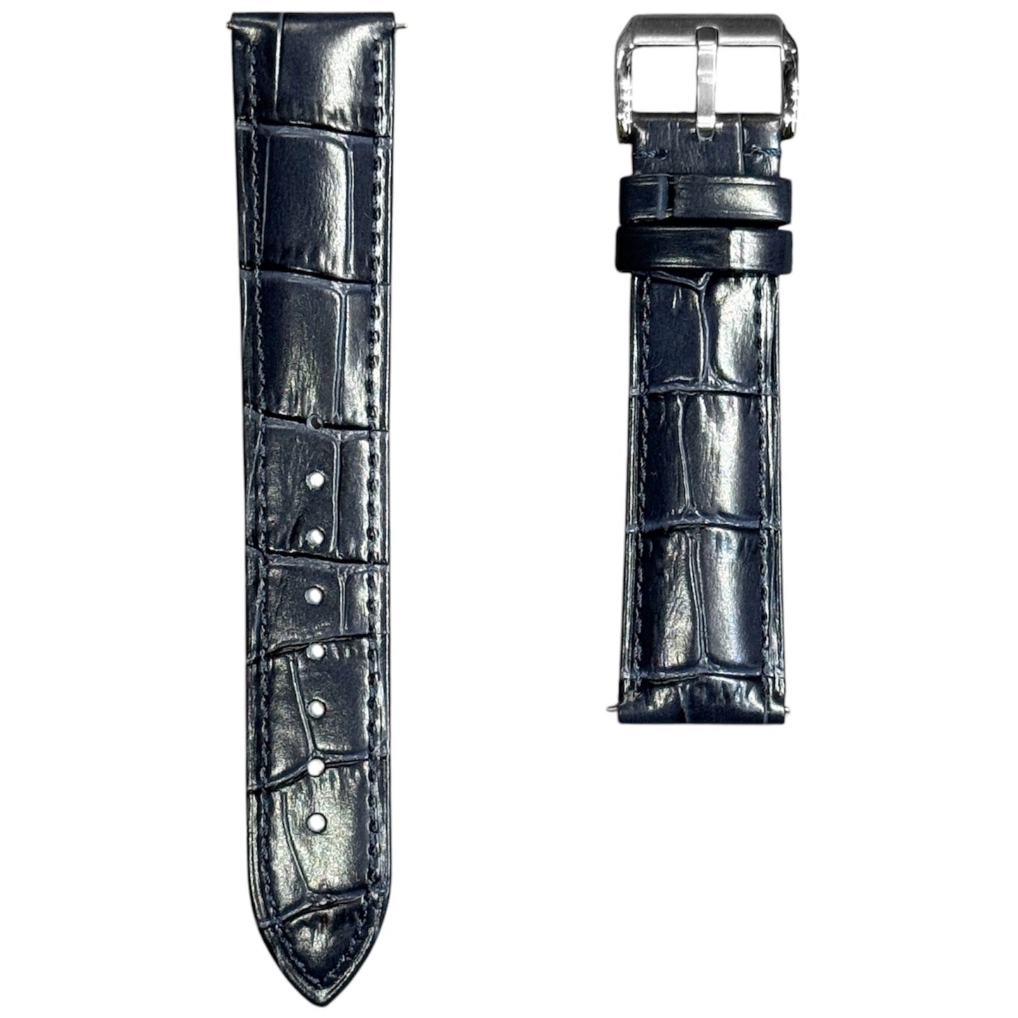 5A - Navy Genuine leather strap