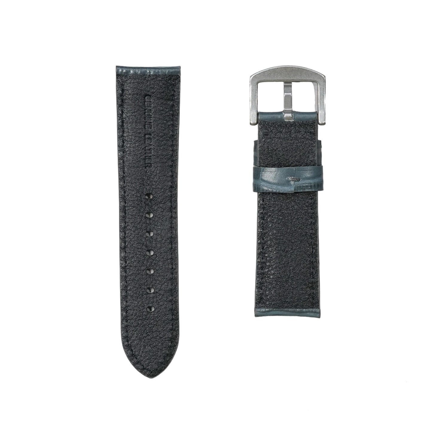 4A - Blue grey Genuine leather strap