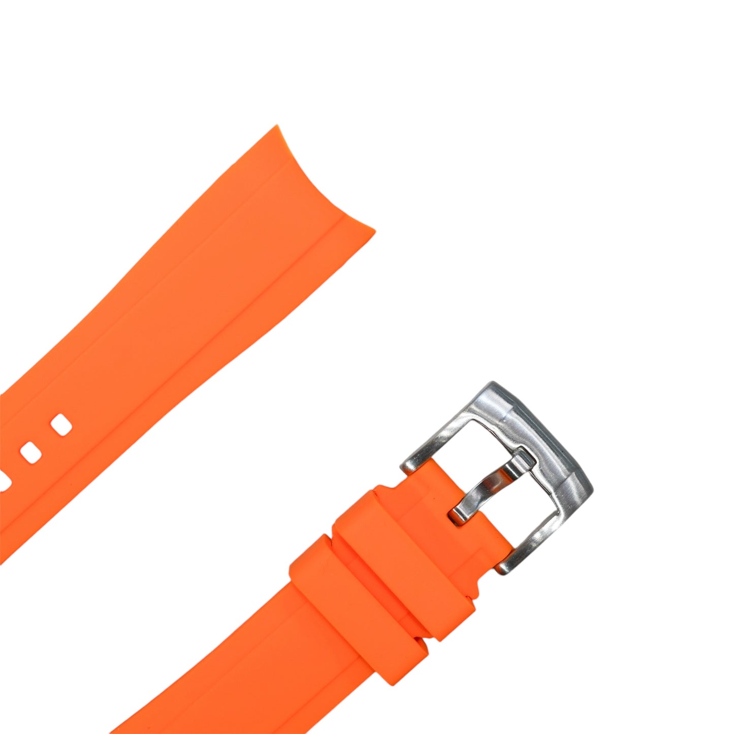 63M - Orange Curve end rubber strap