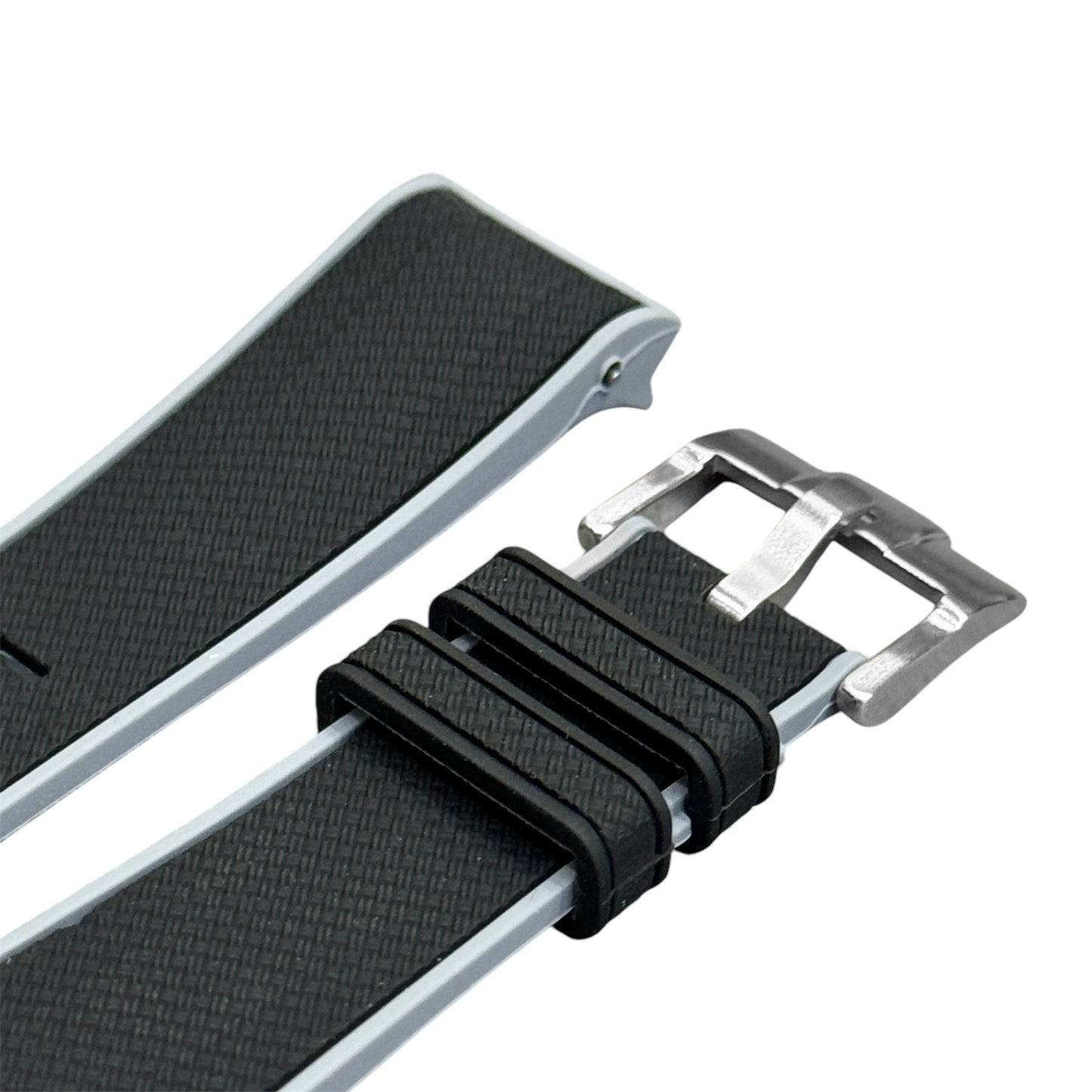 61M - Black/Grey Rubber strap