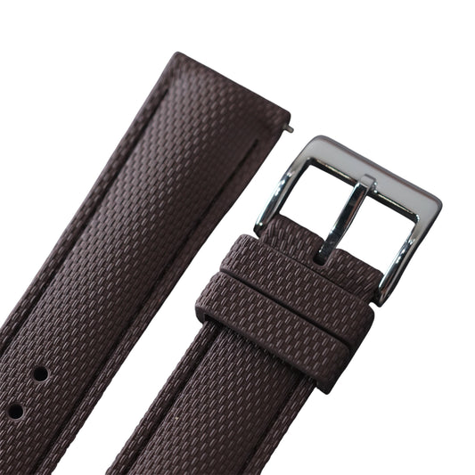 388 - Choco brown weave FKM Rubber strap