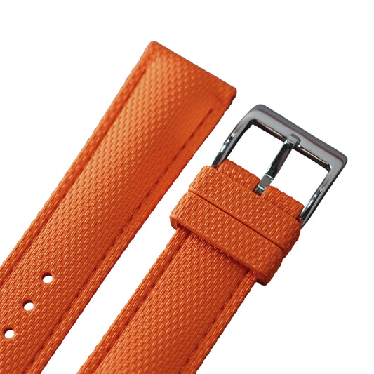 388 - Orange weave FKM Rubber strap