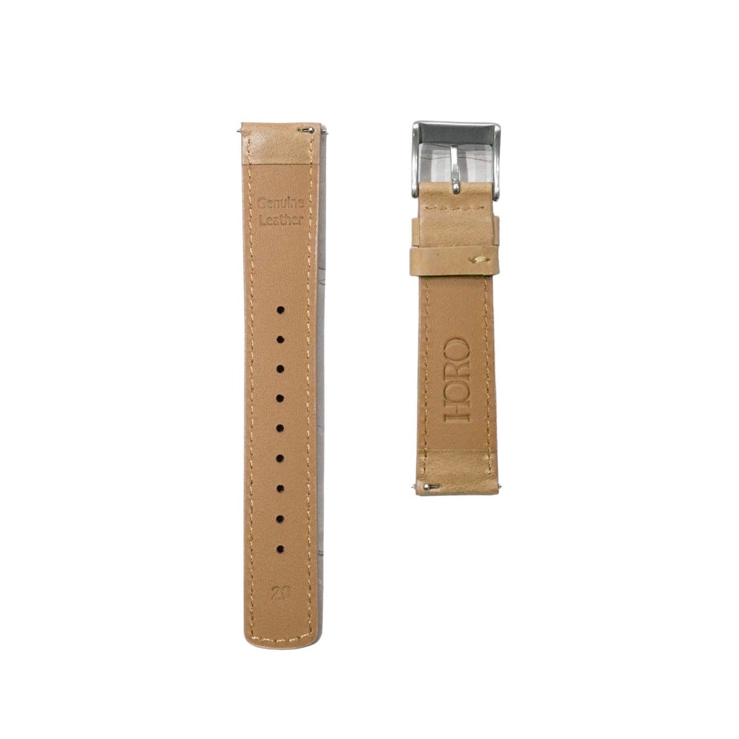 52A - Calf leather strap Light brown