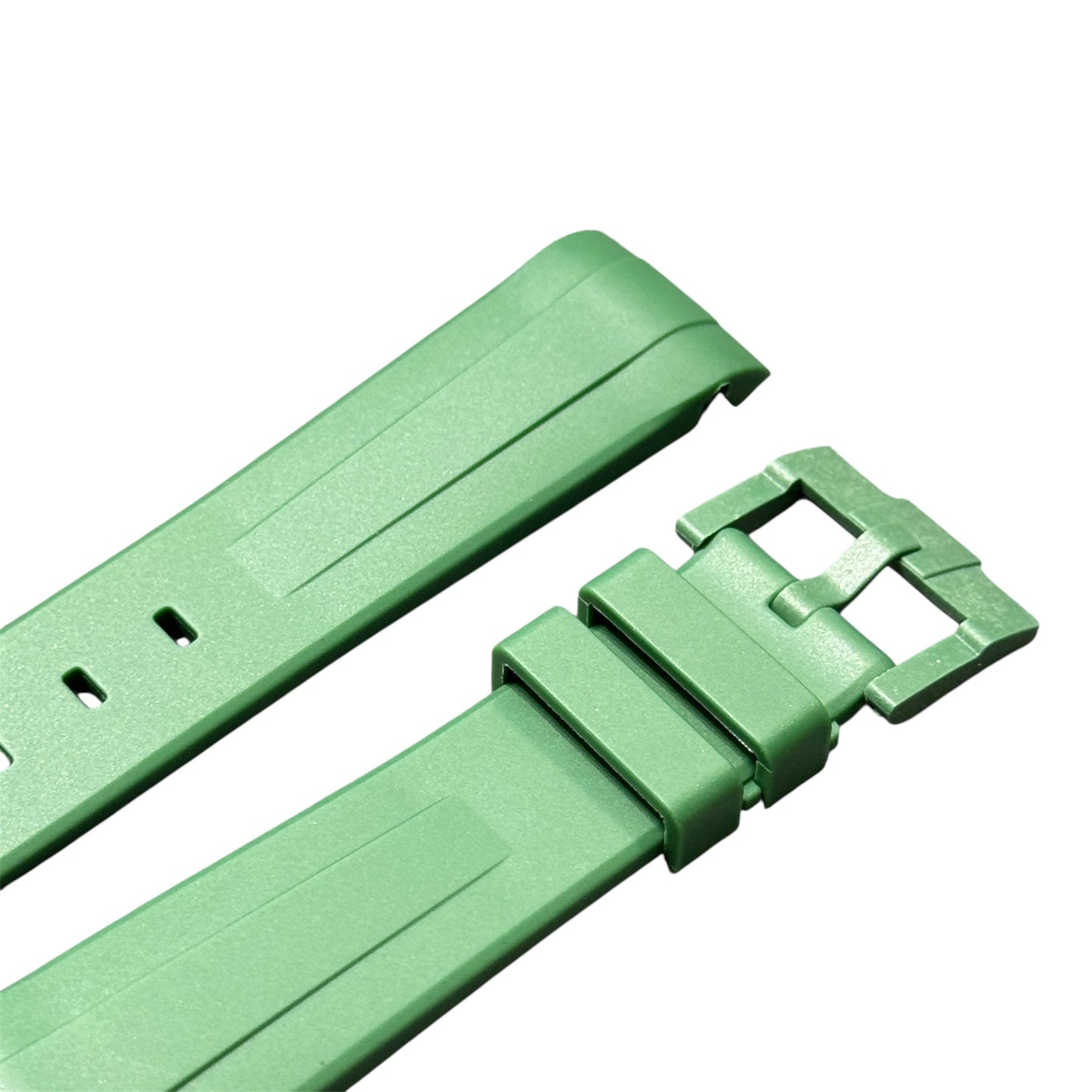 60M - Green Curve end Rubber strap