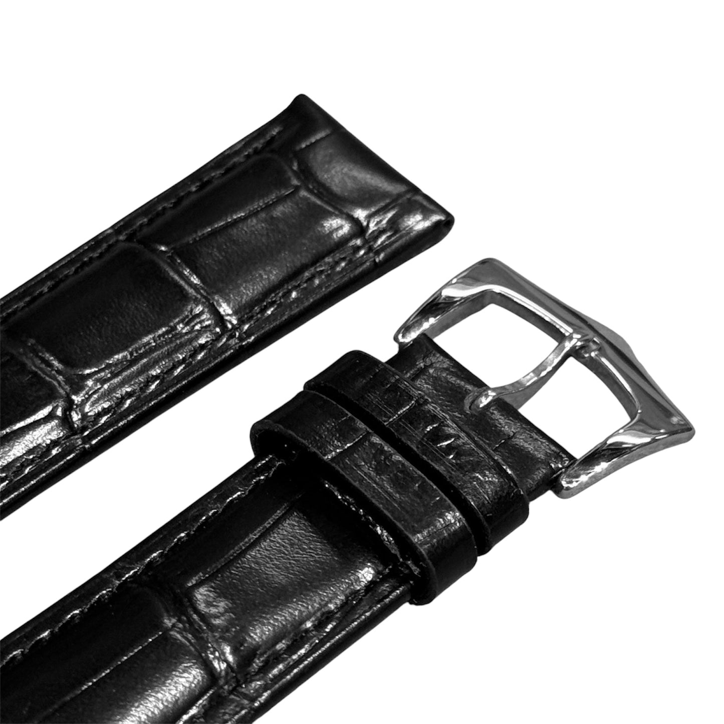 8A - Black Genuine Leather strap