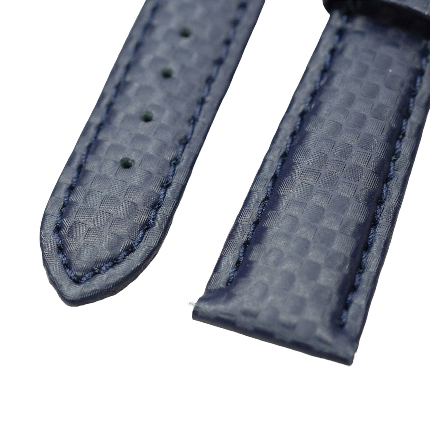 Hirsch Blue Carbon fibre pattern strap