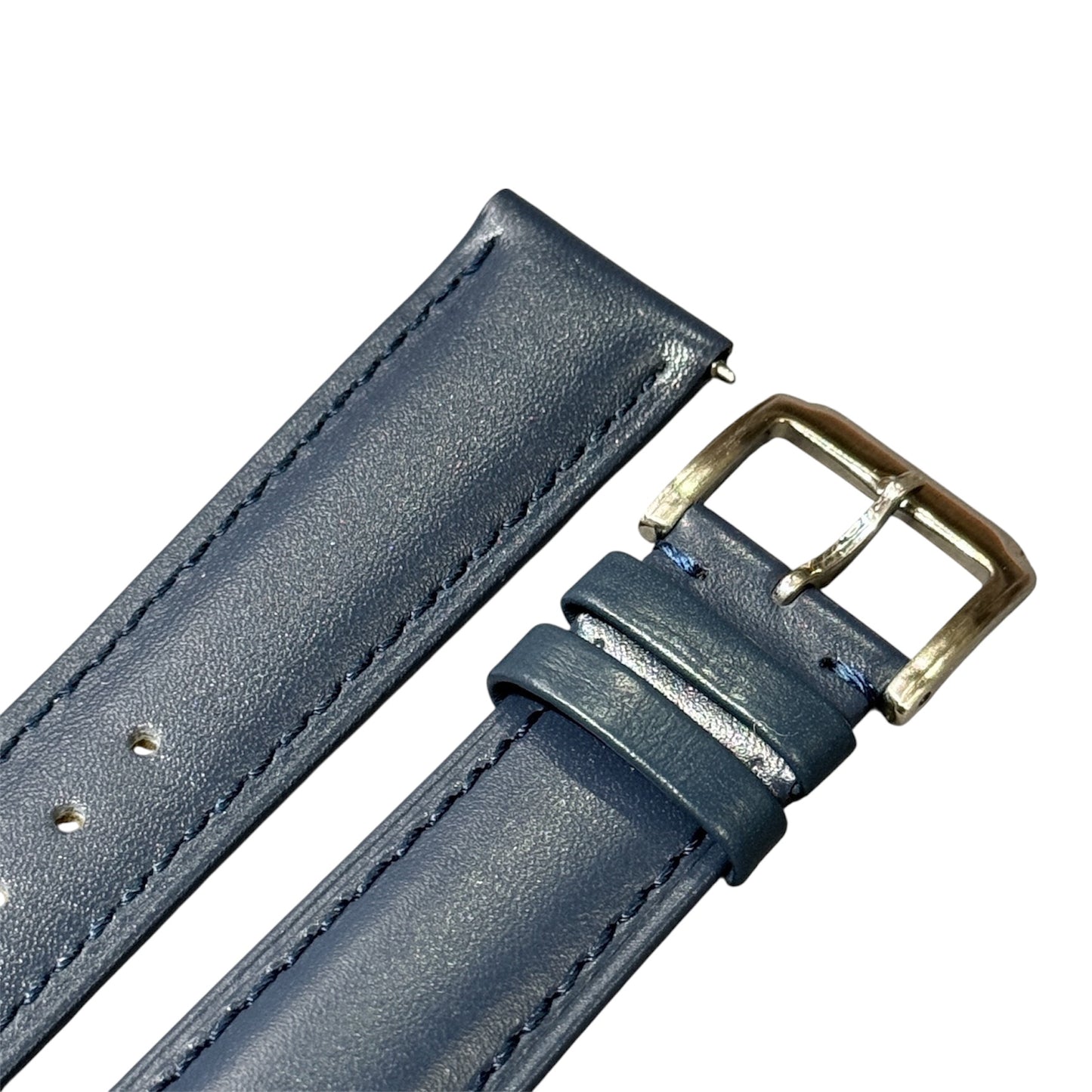 2A - Dark blue Genuine leather strap