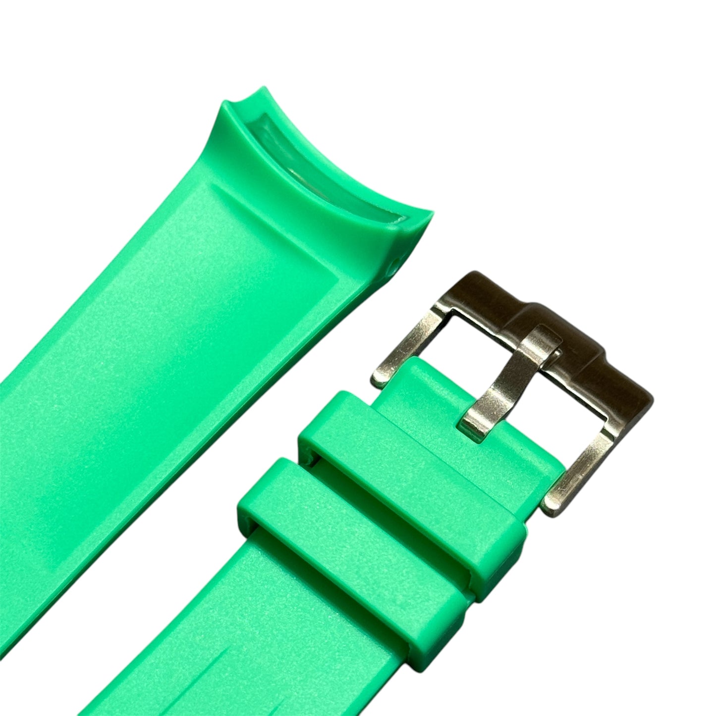 50F - Green curve end Rubber strap for SW x BP Fifty fathoms