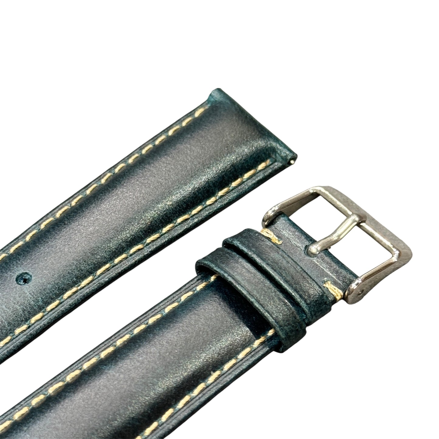 58M - Calf leather strap Dark Green