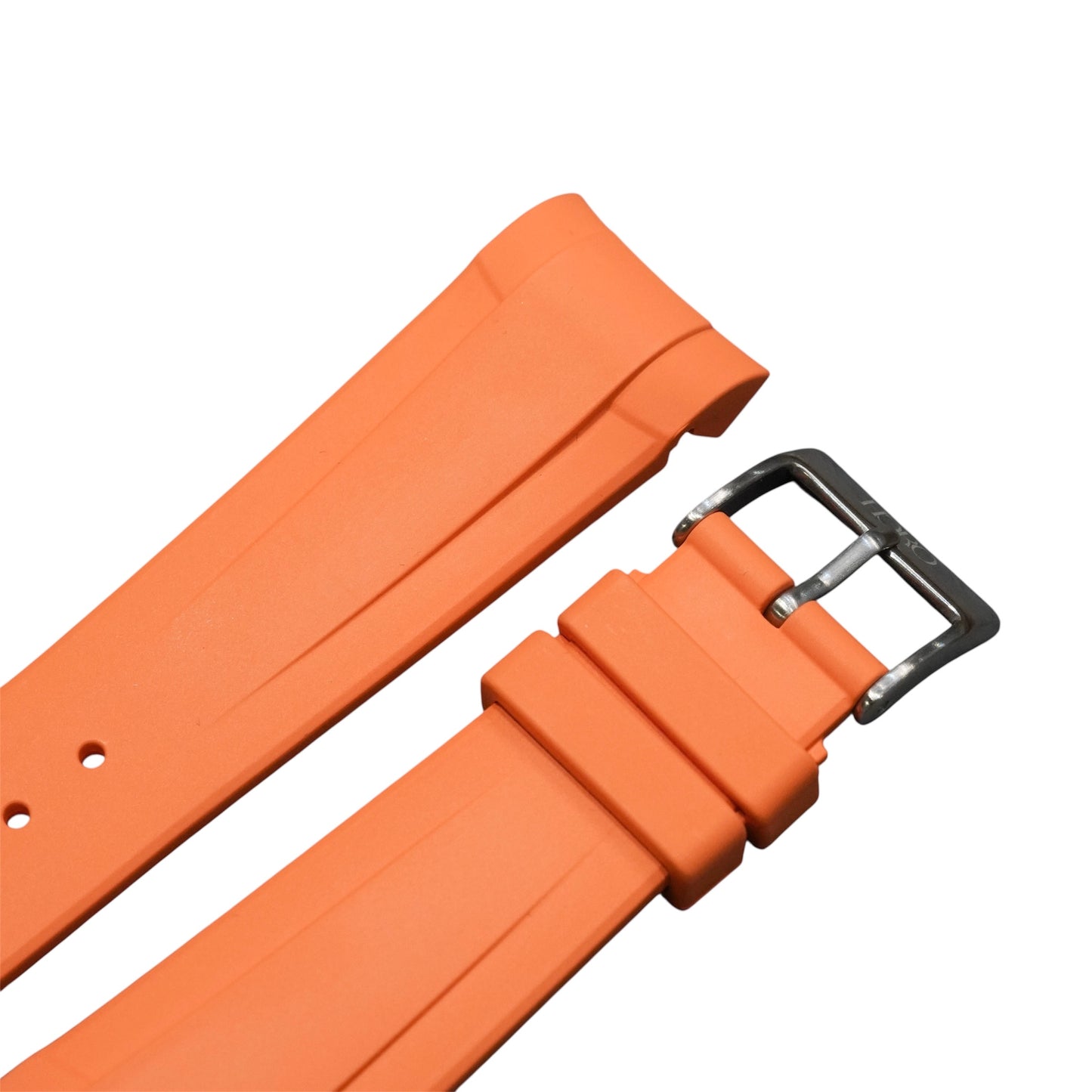 41B - Orange Curve end FKM Rubber strap for BB41
