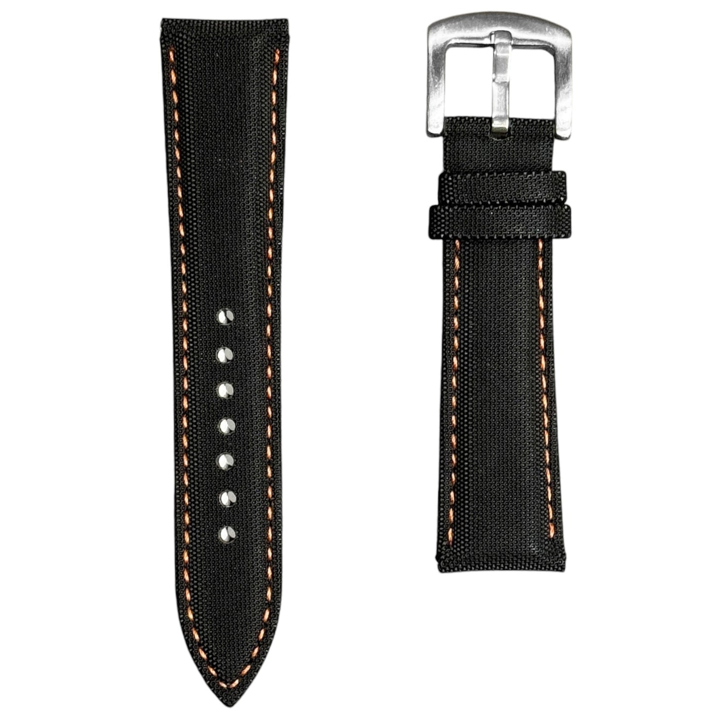 Fiber Nylon strap - Black/Orange