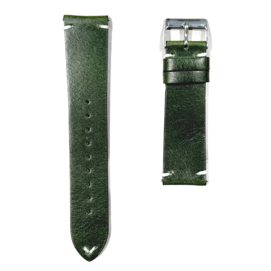112 - Calf leather strap Green