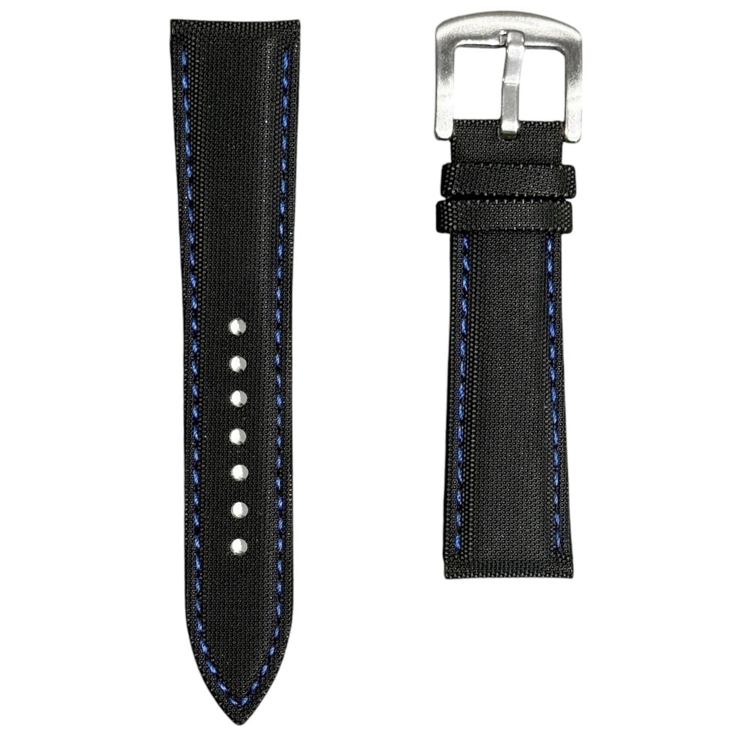 Fiber Nylon strap - Black/blue