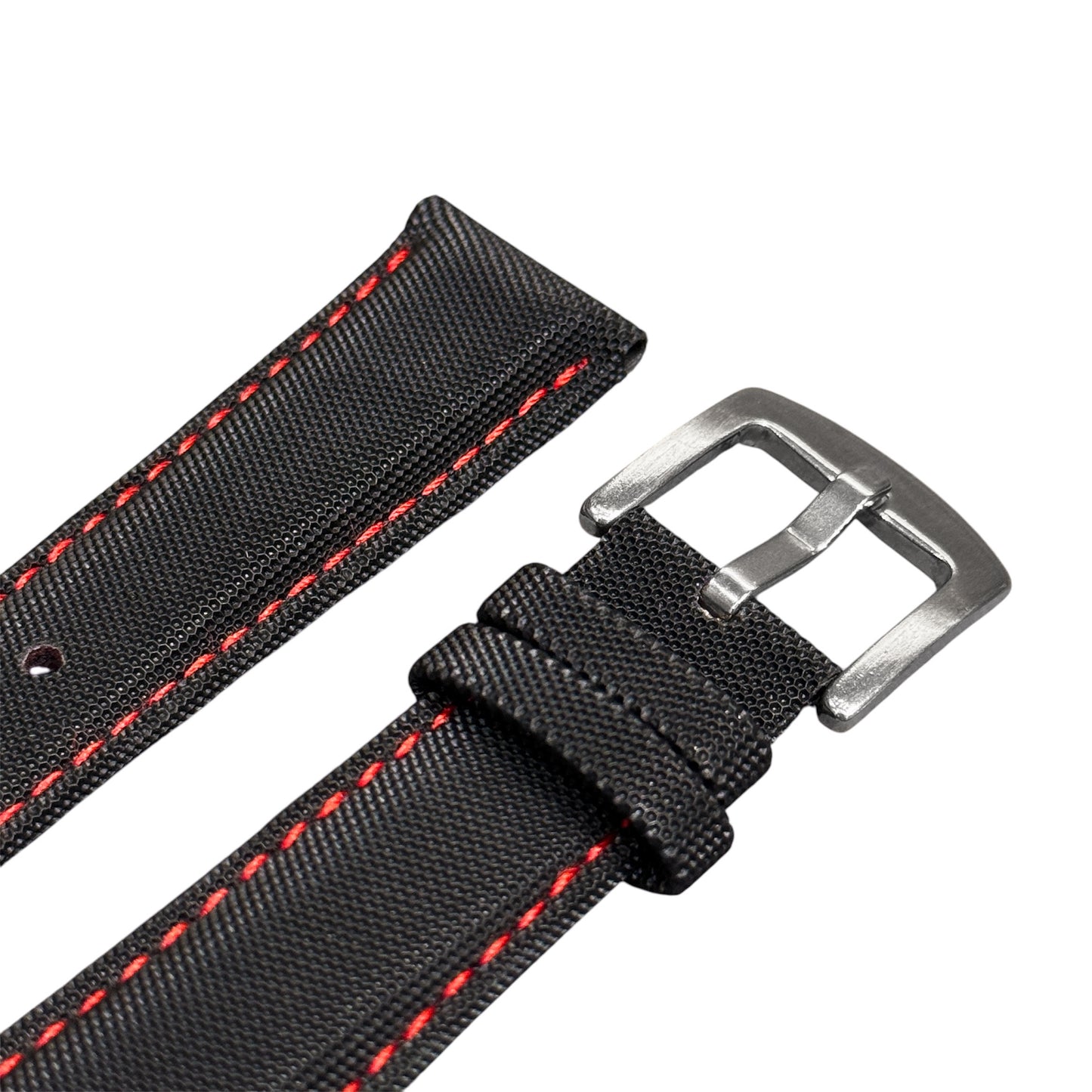 Fiber Nylon strap - Black/Red