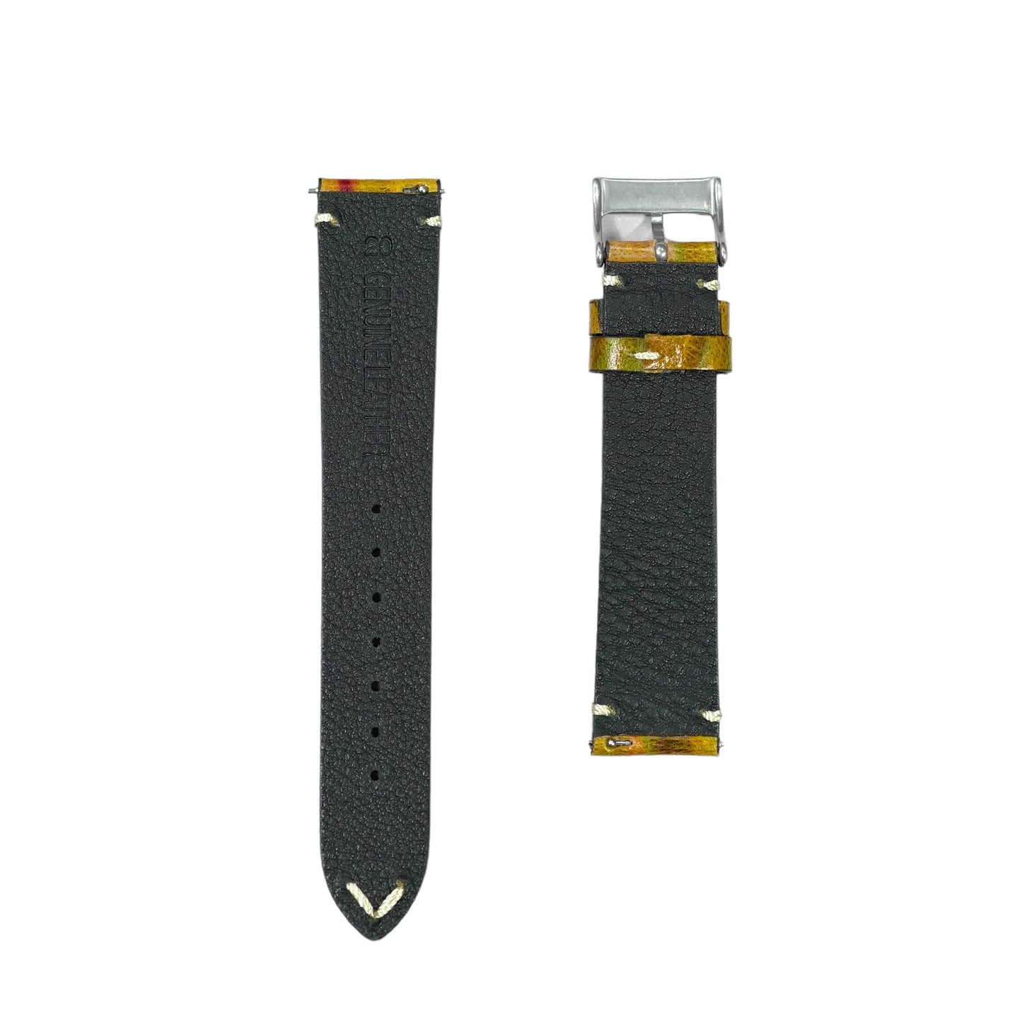 276c - Calf leather strap Orange Yellow