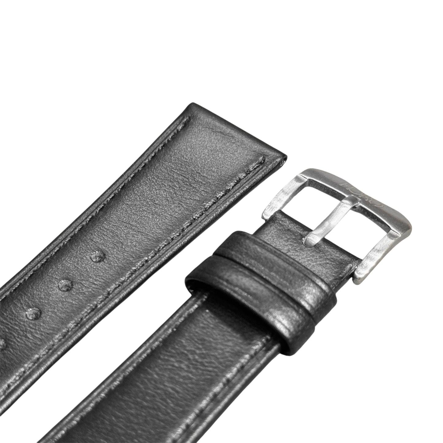 908 - Black Flat calf strap