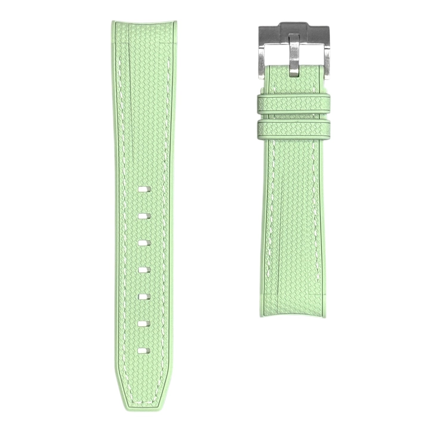 🎁 61M - Rubber strap Lime Green with white stitching (100% off)