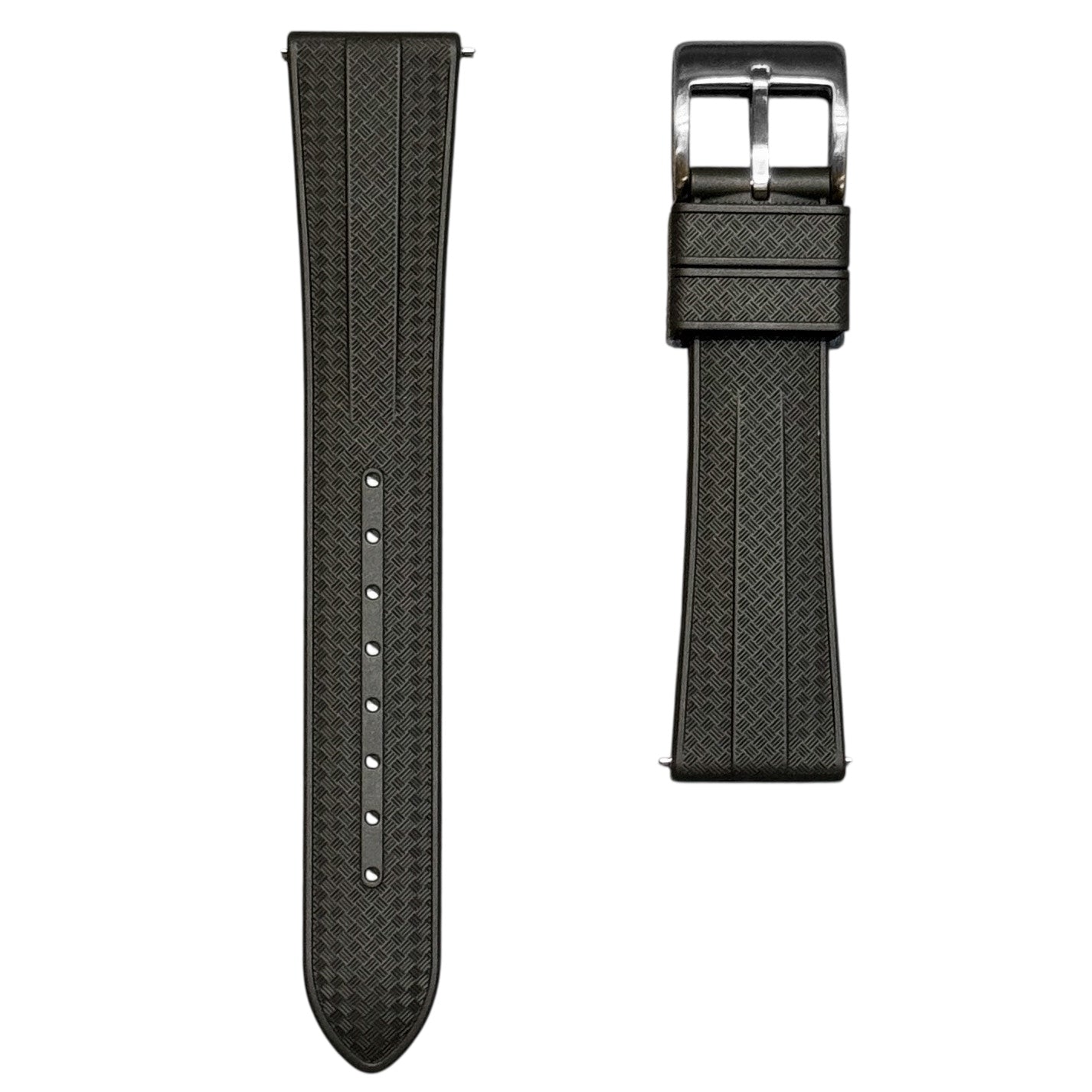 904 - Black FKM Rubber strap