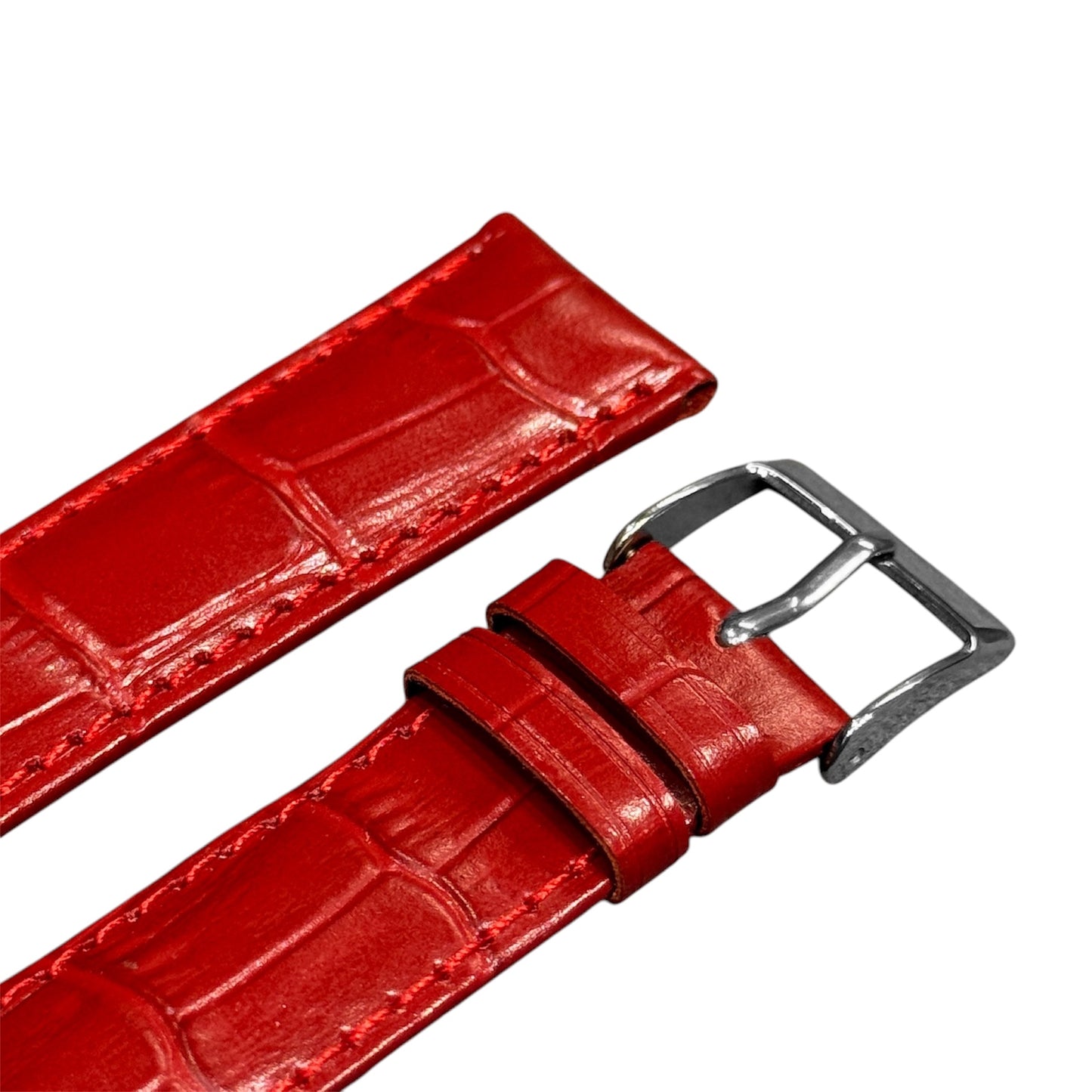 7A - Red genuine leather strap