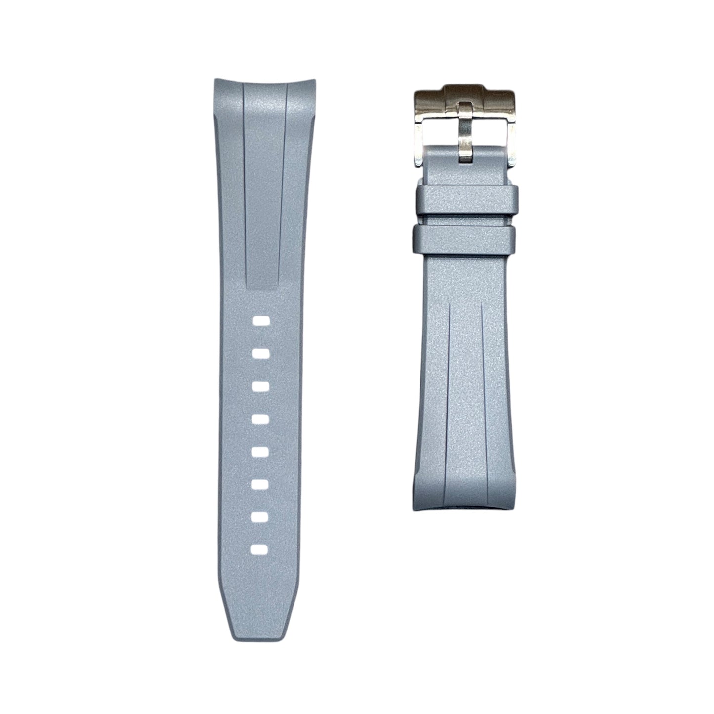 50F - Grey curve end Rubber strap for SW x BP Fifty fathoms