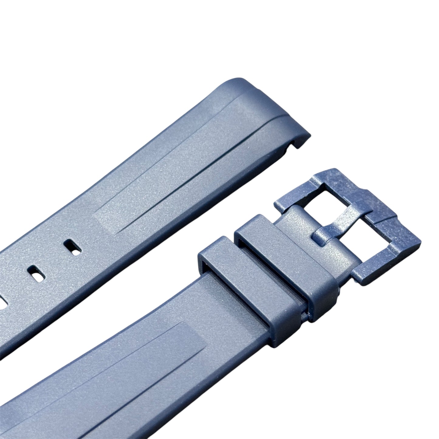 60M - Navy blue Curve end Rubber strap