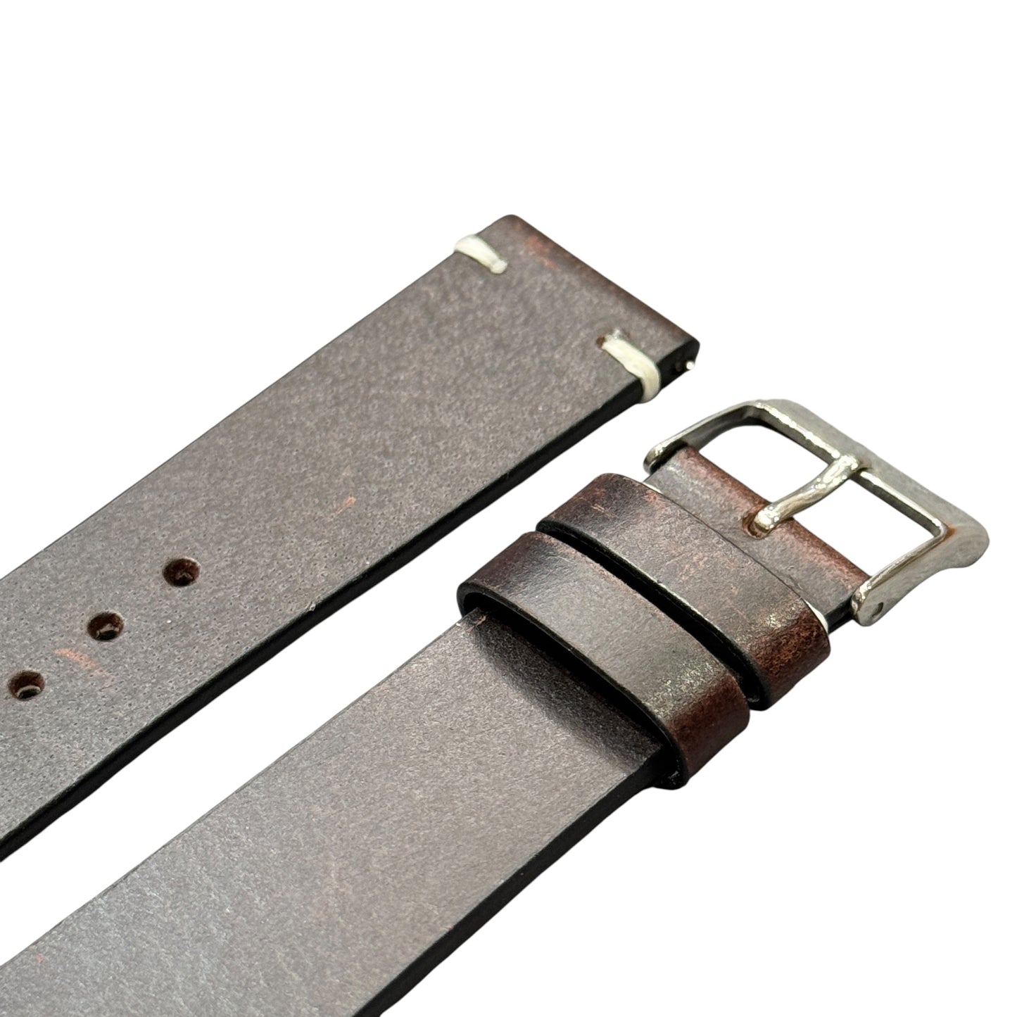 112 - Calf leather strap Dark Brown