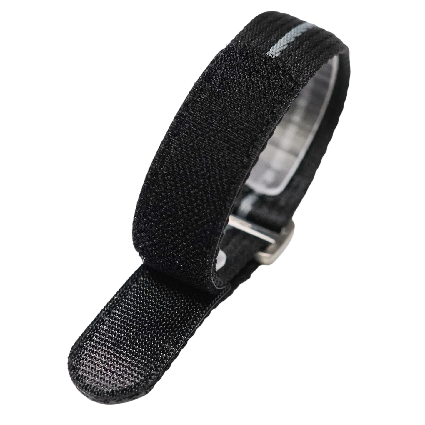 7B - Black/Grey Velcro Nylons Fabric NATO strap