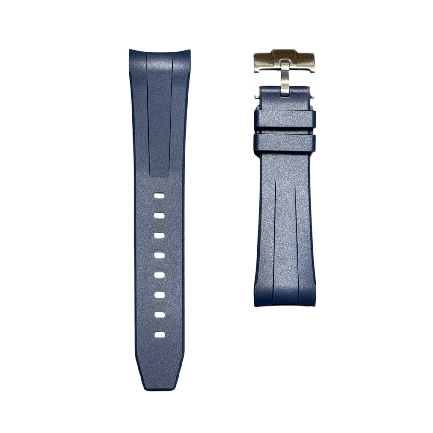 50F - Navy curve curve end Rubber strap for SW x BP Fifty fathoms