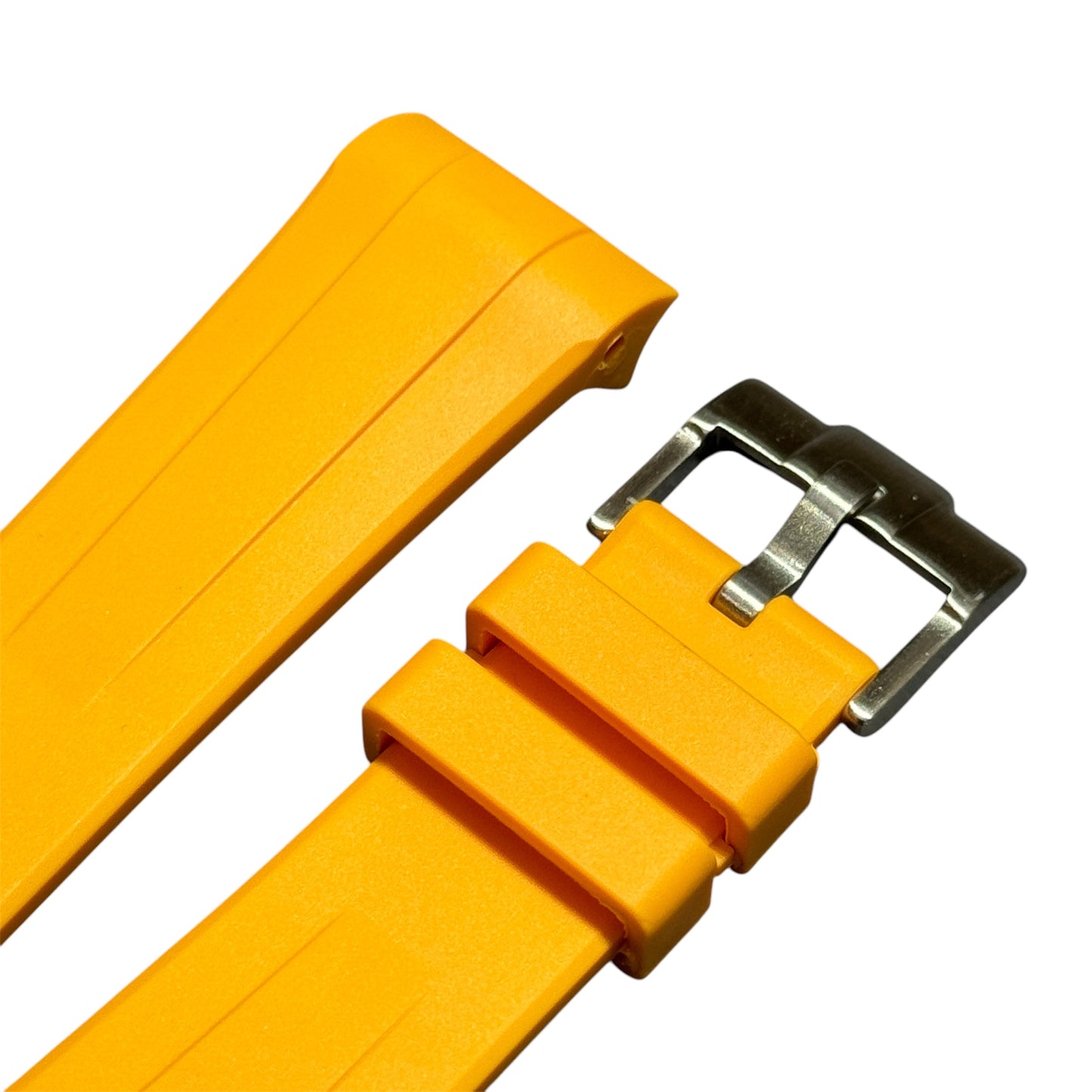 50F - Yellow curve end Rubber strap for SW x BP Fifty fathoms