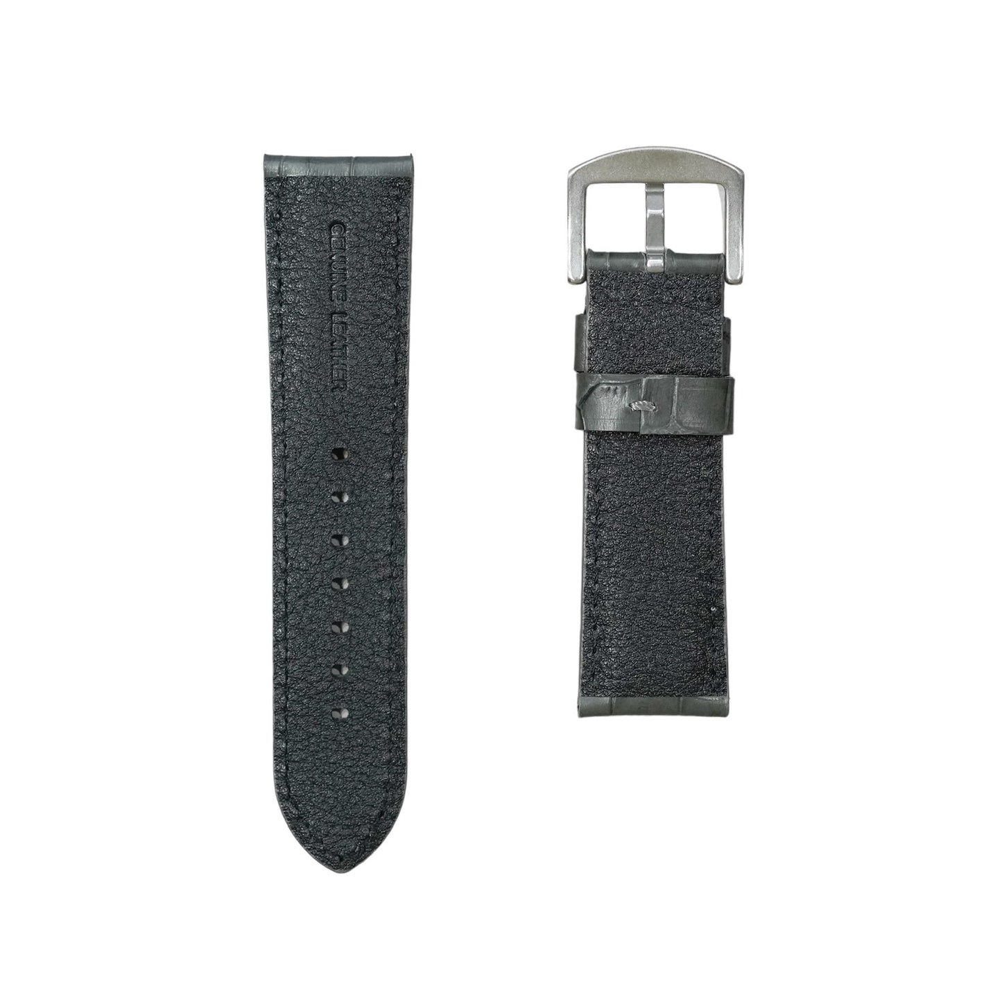 4A - Dark grey Genuine leather strap