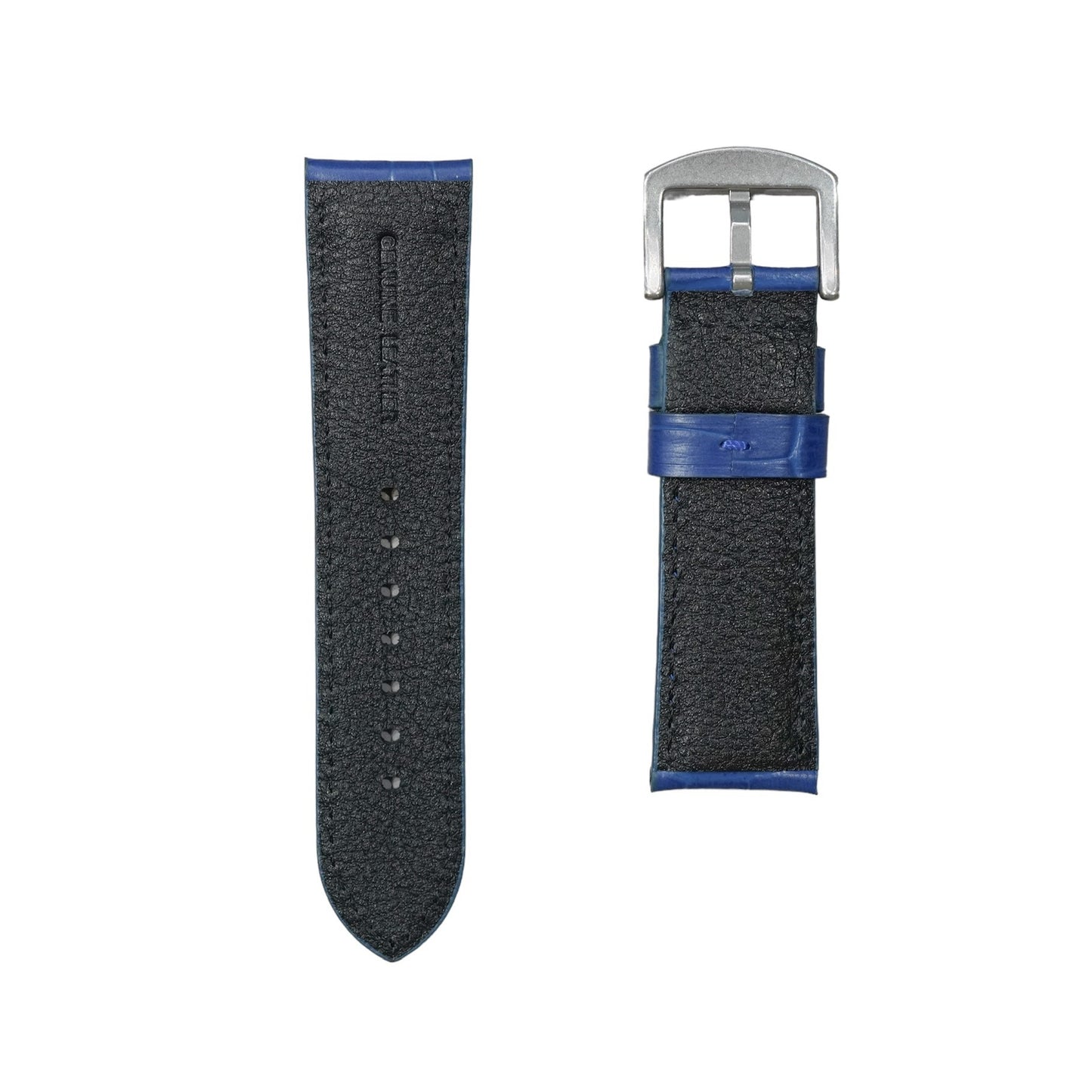 4A - Royal blue Genuine leather strap