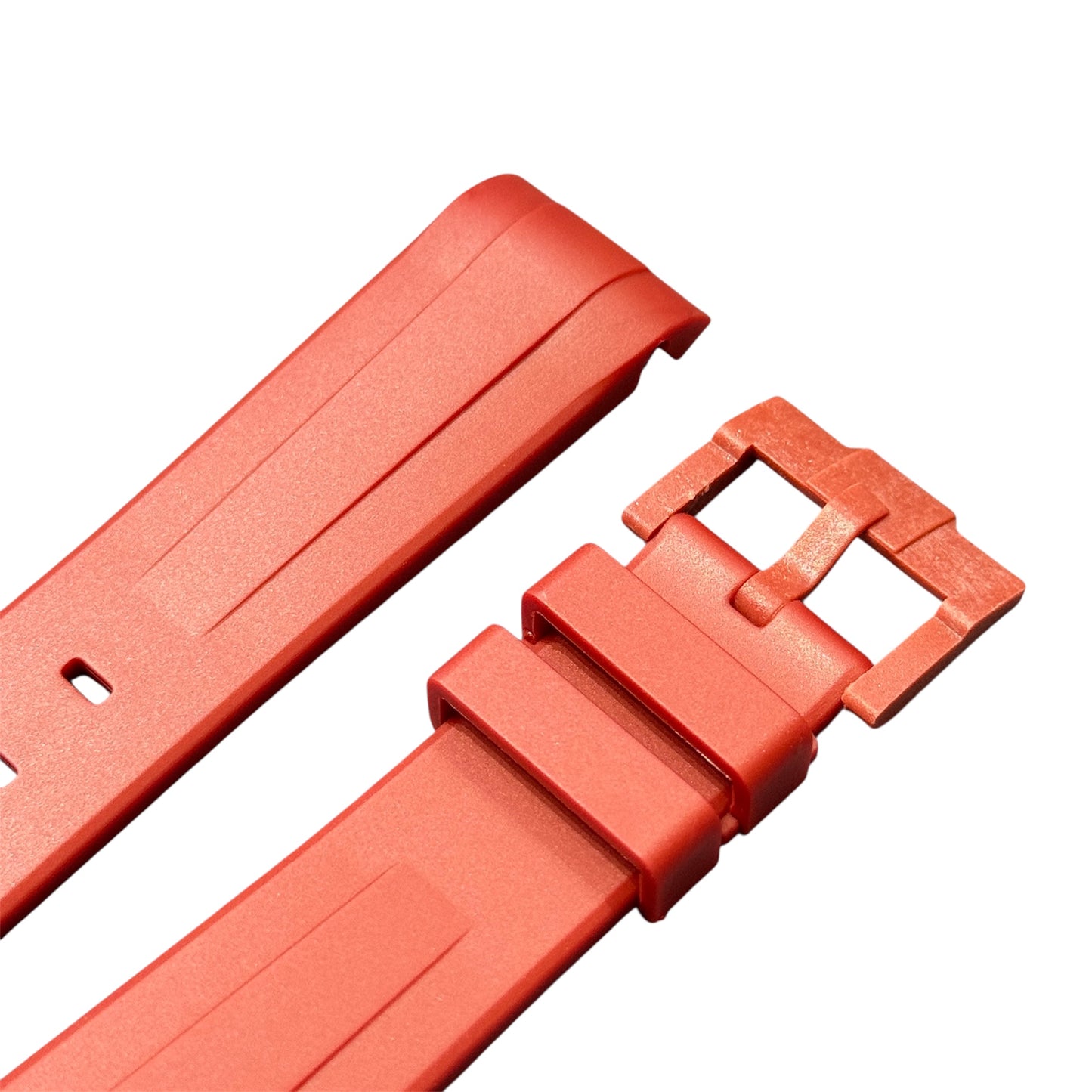 60M - Red Curve end Rubber strap
