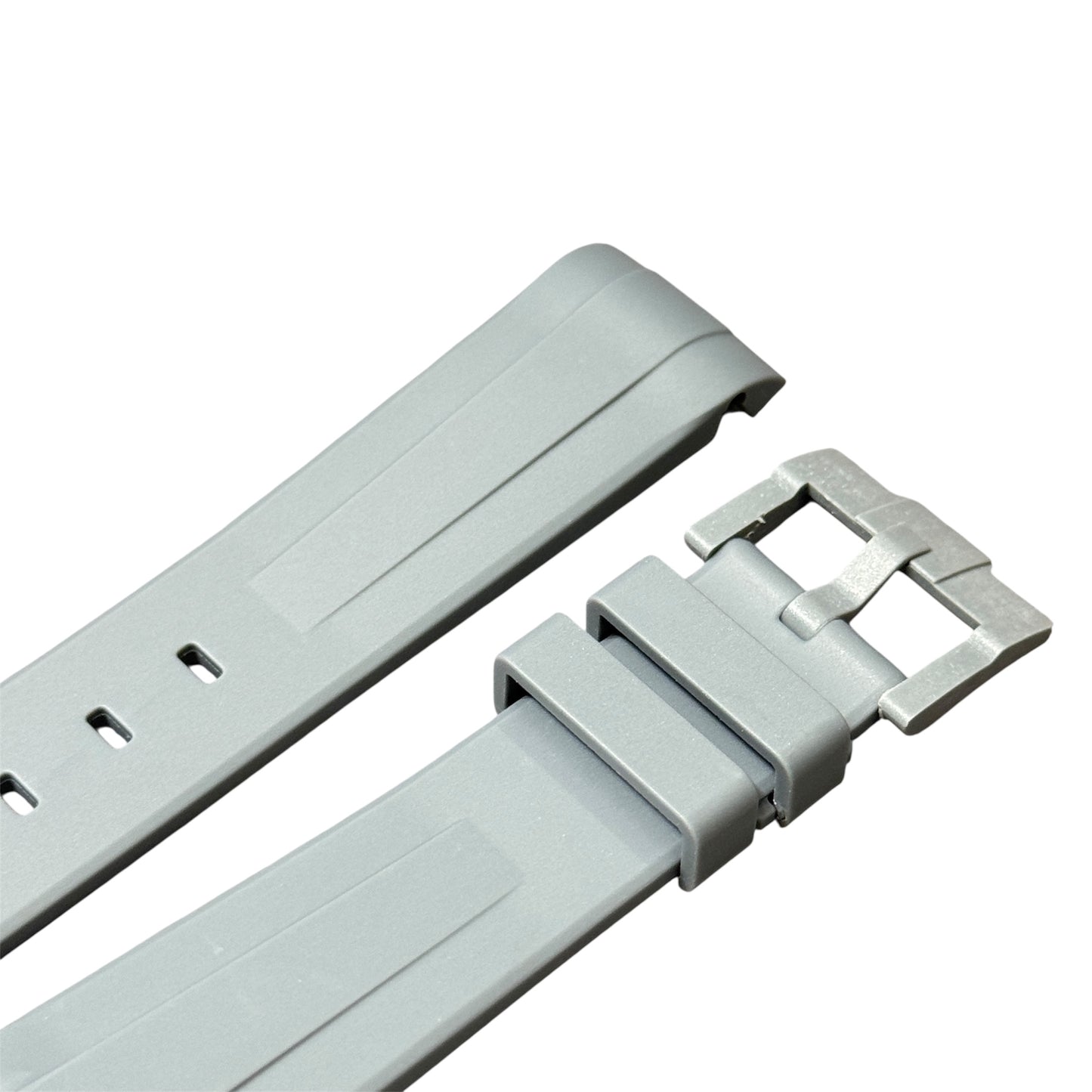 60M - Grey Curve end Rubber strap