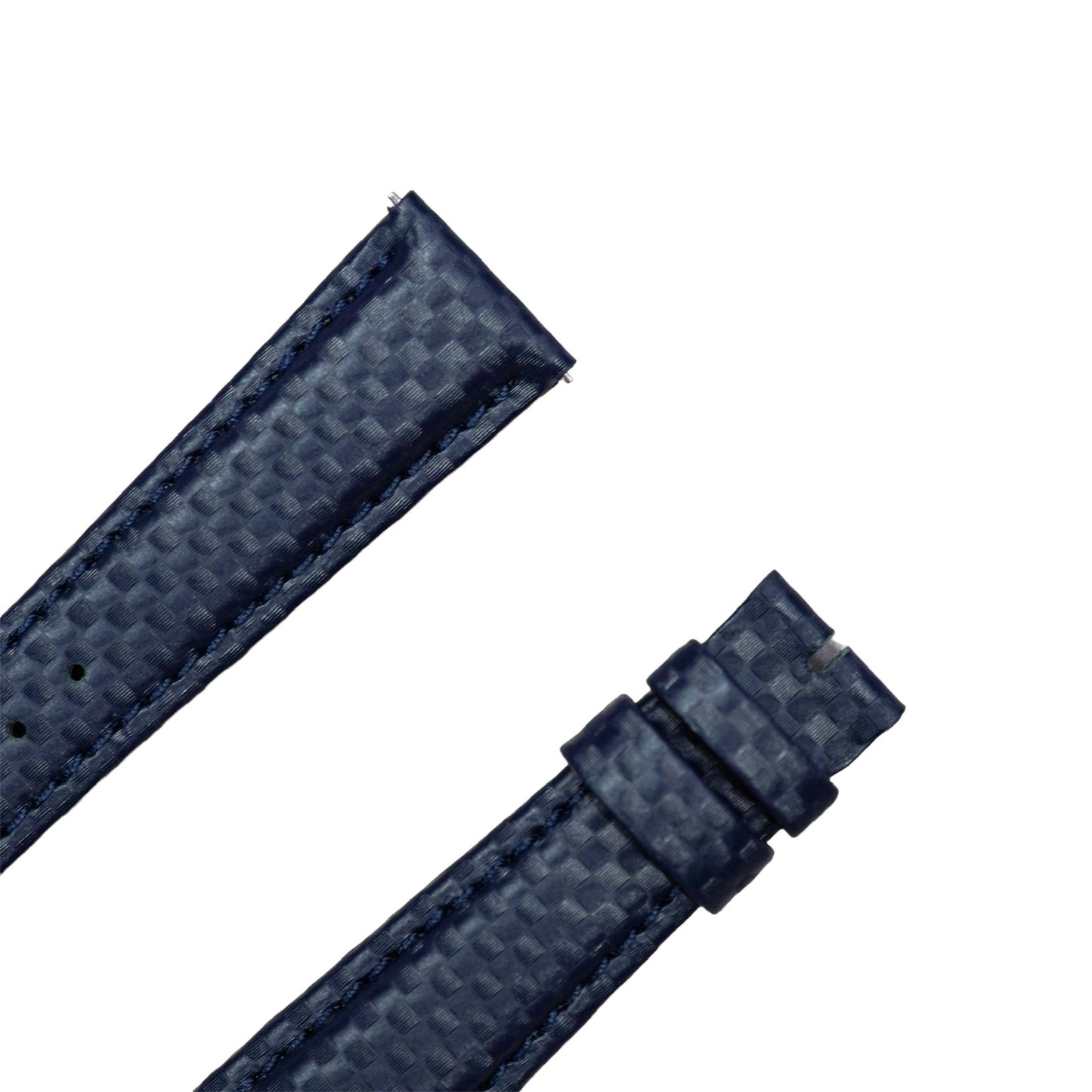 Hirsch Blue Carbon fibre pattern strap