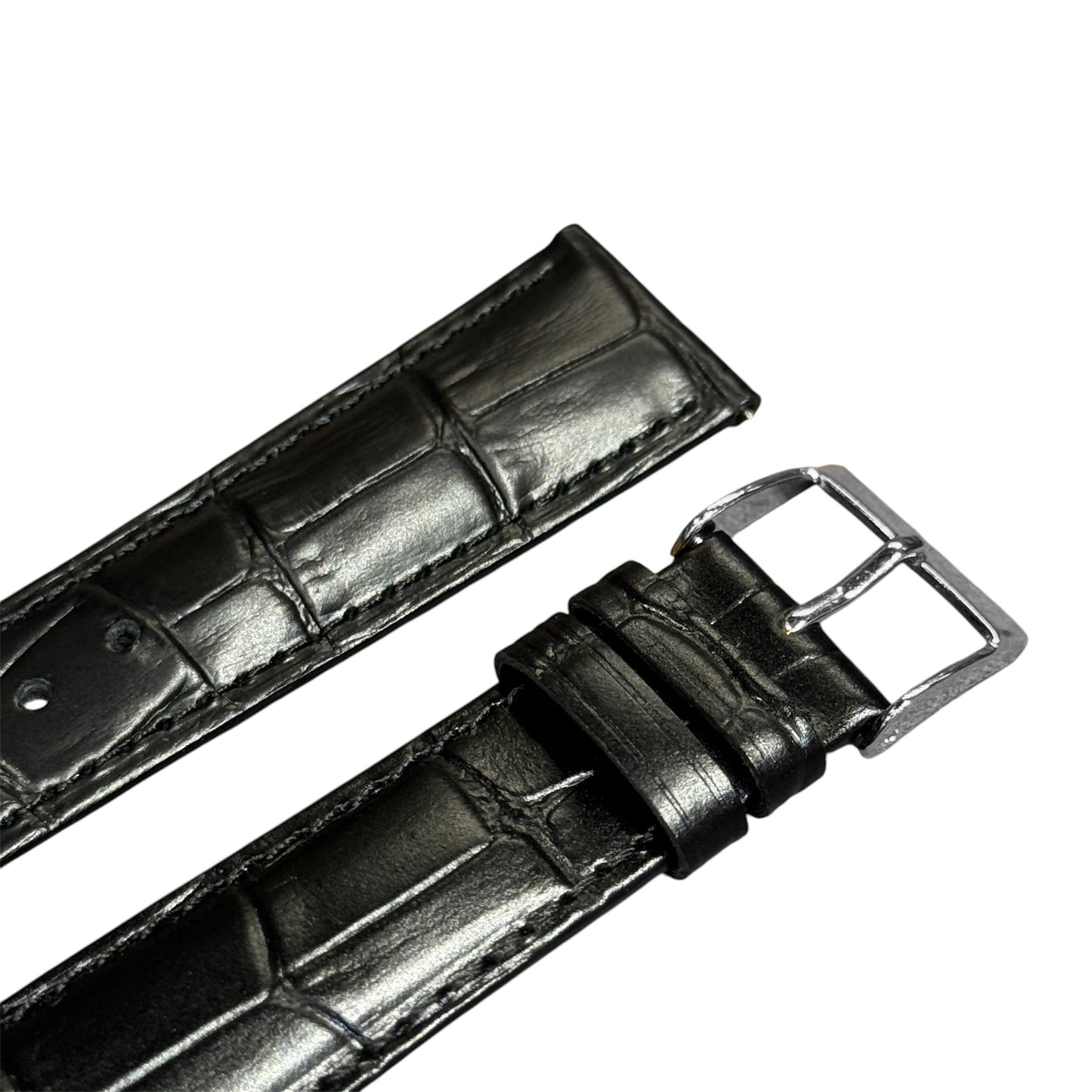 7A - Black Genuine leather strap