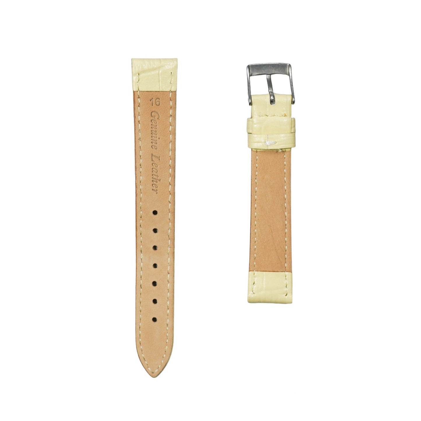 7A - Off white genuine leather strap