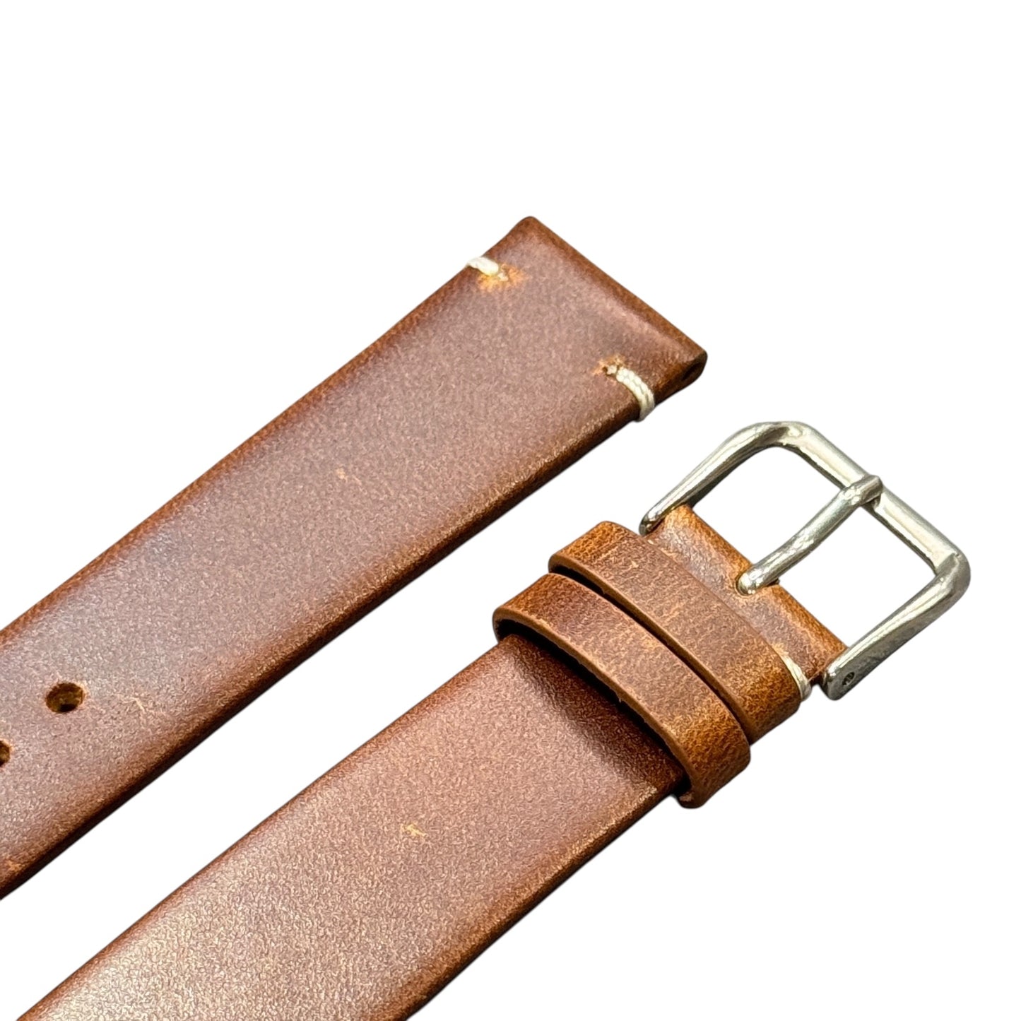 102 - Vintage calf leather strap Mud Brown