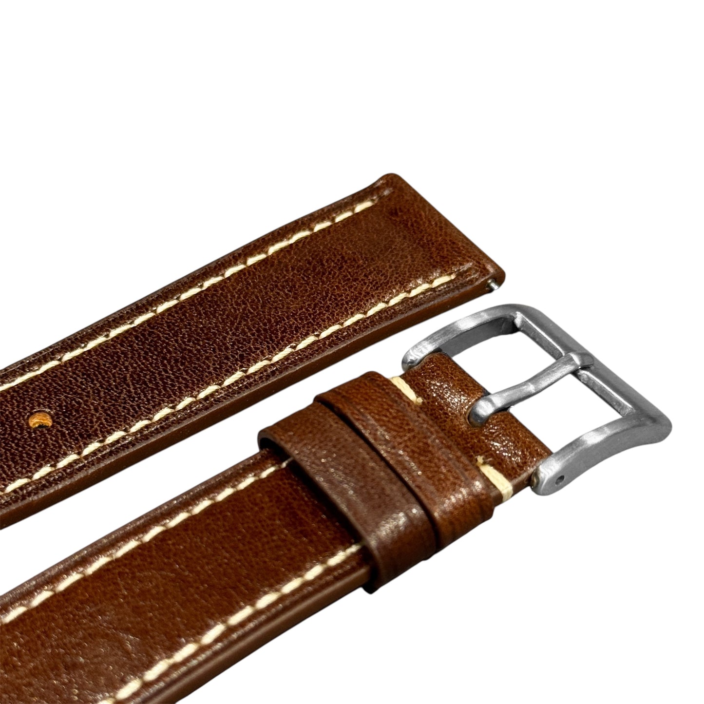 A33 - Shiny Choco brown Calf strap