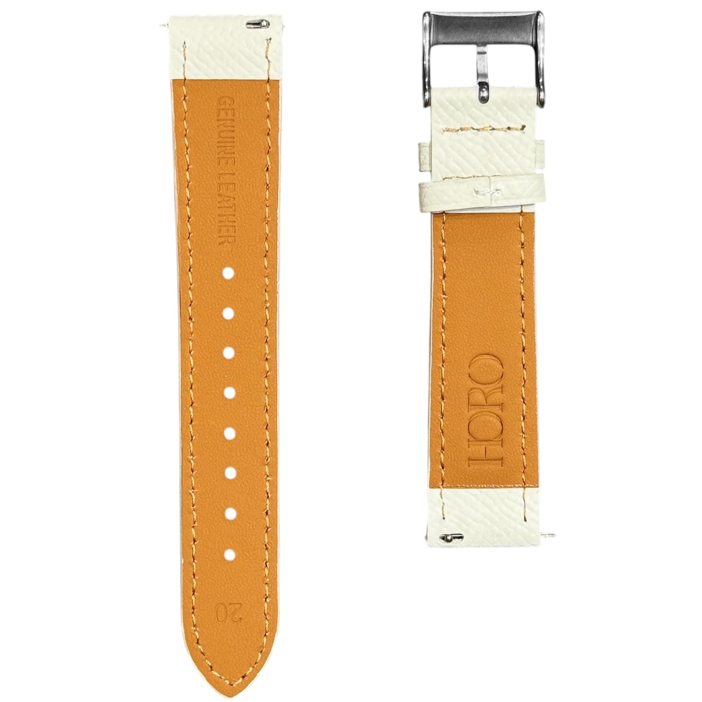 258D - White Epsom strap
