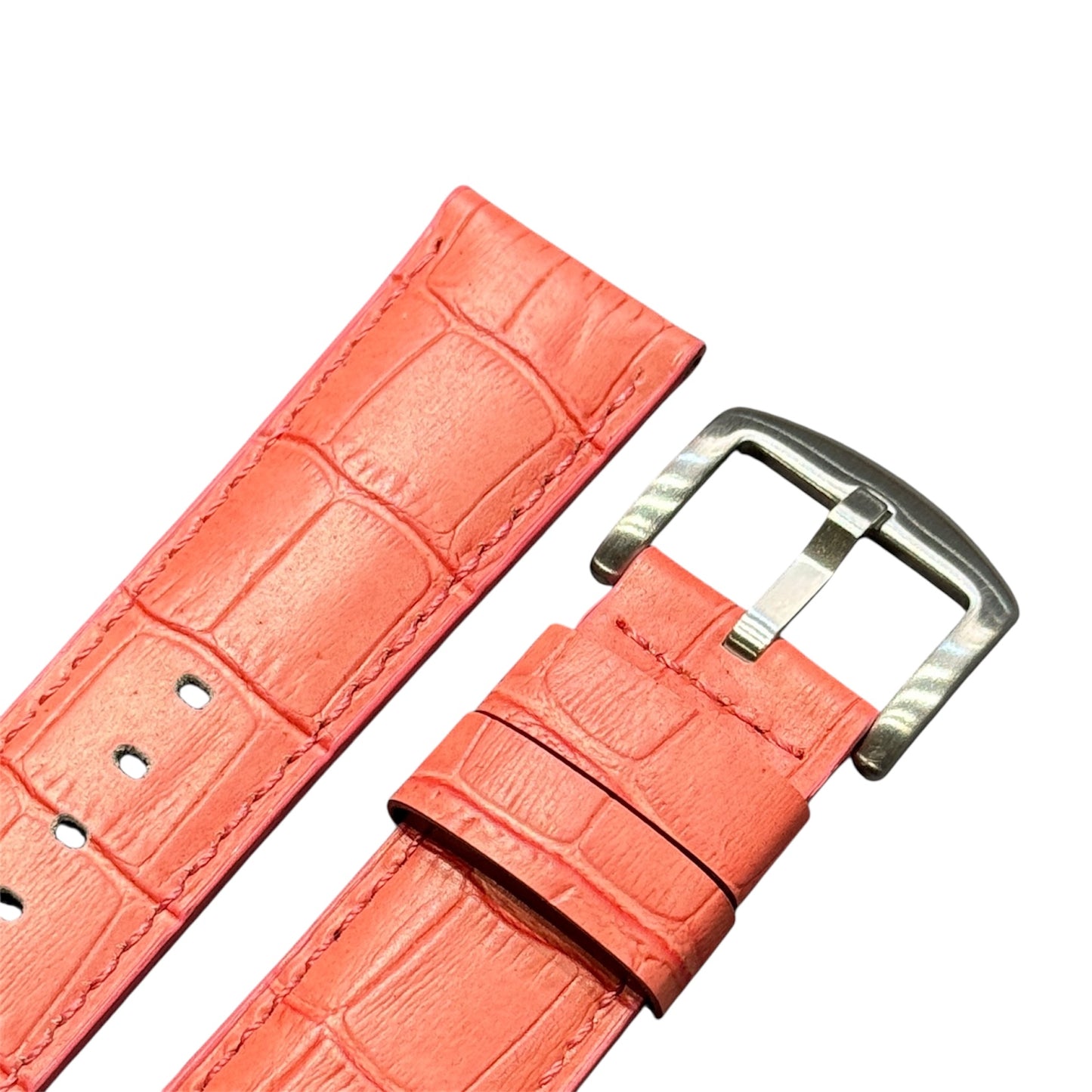 4A - Orange Genuine leather strap