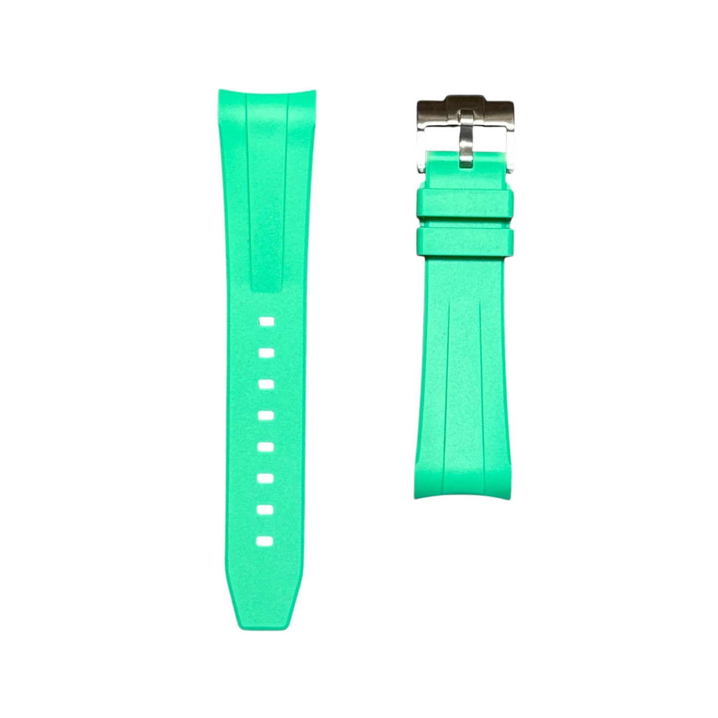 50F - Green curve end Rubber strap for SW x BP Fifty fathoms
