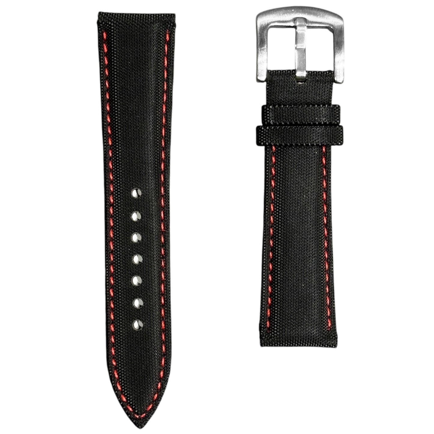 Fiber Nylon strap - Black/Red