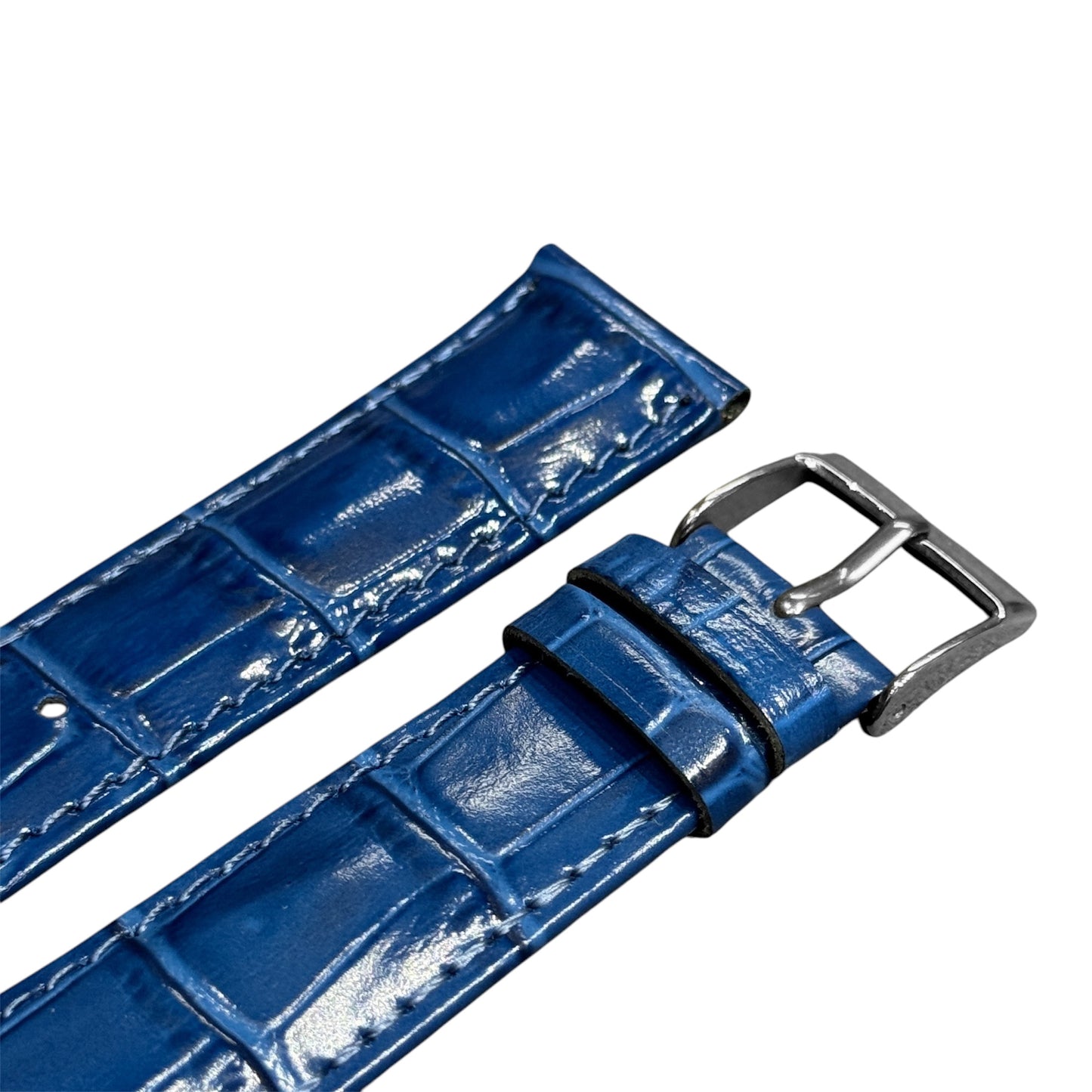 7A - Royal blue genuine leather strap
